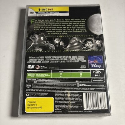Frankenweenie (DVD, 2012) Christopher Lee, Martin Landau, Region 4 *New Sealed*