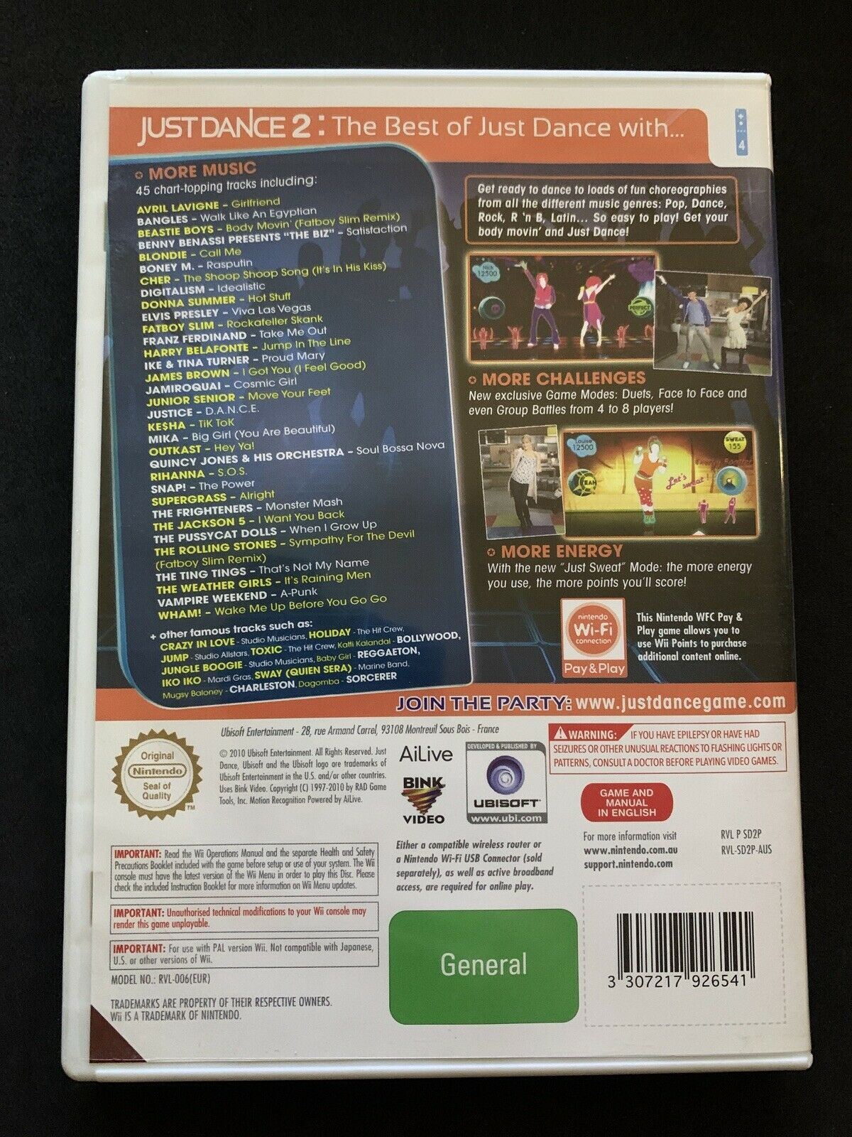 Just Dance 2 - Nintendo Wii - Complete With Manual