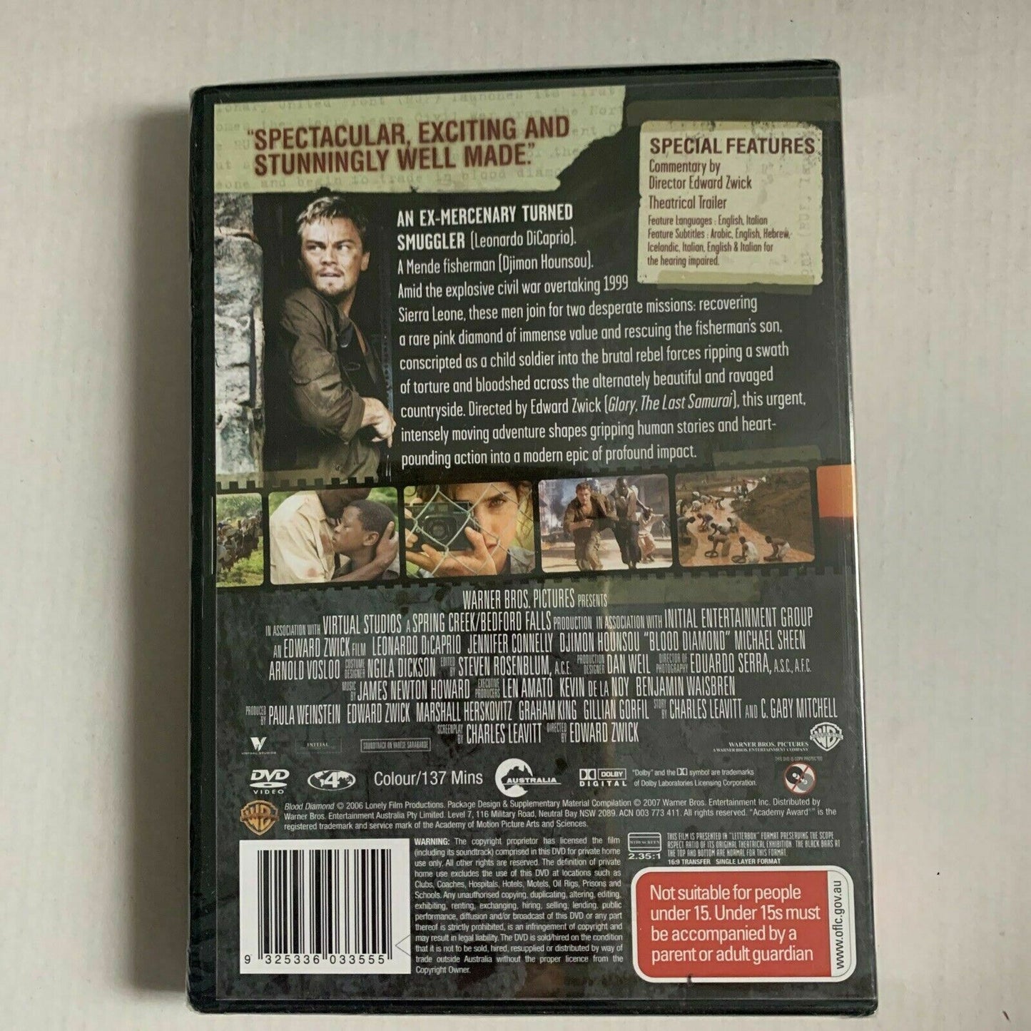 *New Sealed* Blood Diamond (DVD, 2006) Leonardo DiCaprio. Region 4