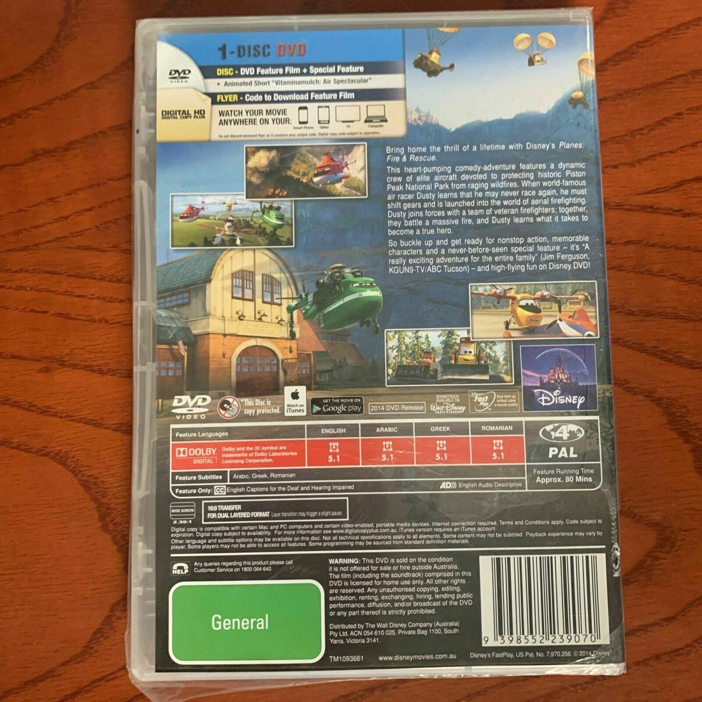 *New Sealed* Planes - Fire & Rescue (DVD, 2014) Dane Cook, Ed Harris. Region 4