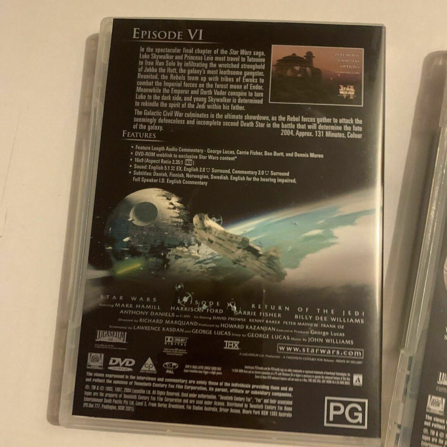 Star Wars Original Trilogy - IV, V, VI (DVD, 4-Disc Set) Region 4&2