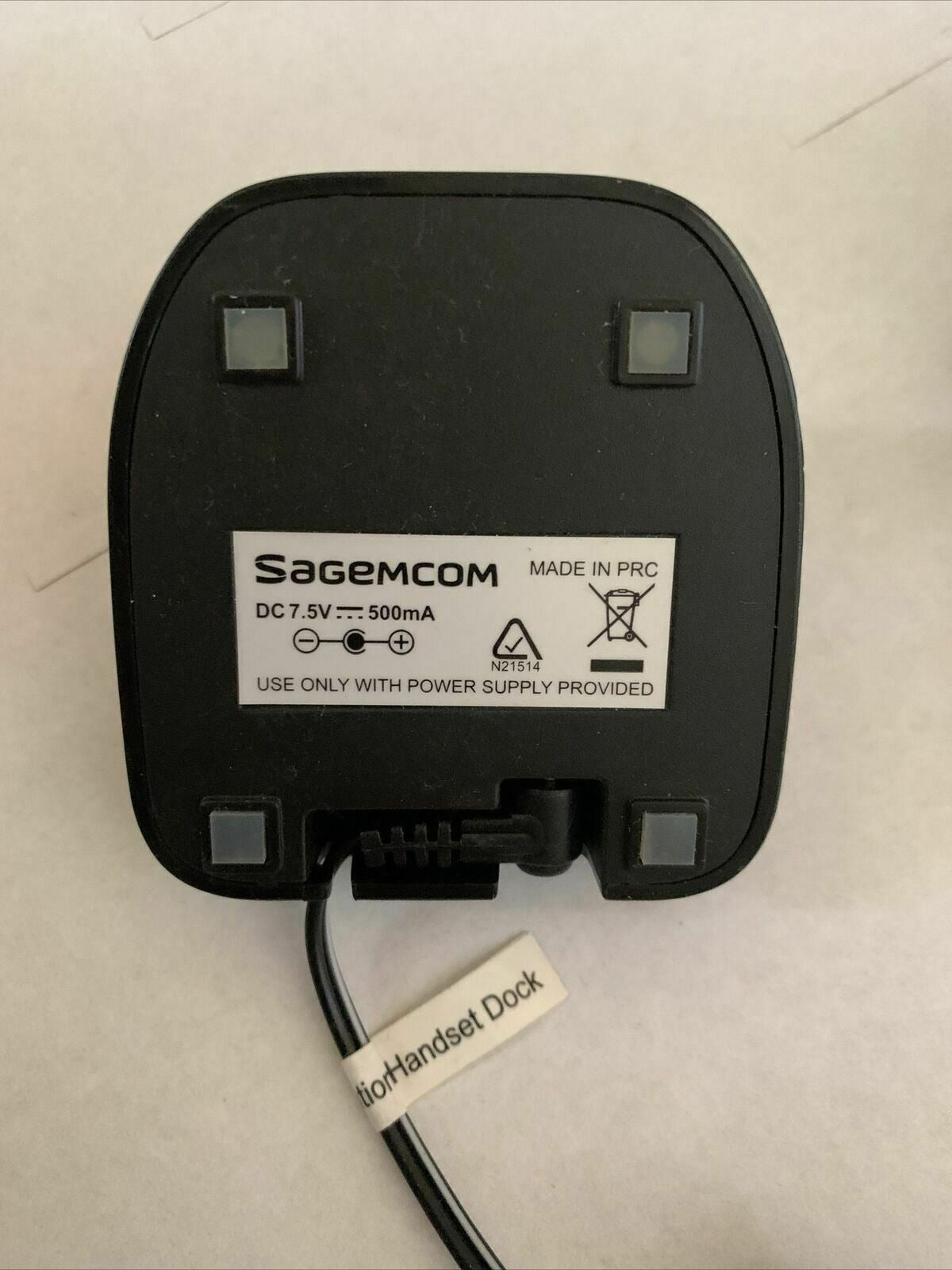 Sagemcom IA5075S 7.5v AC Adaptor 500mA & Handset Dock