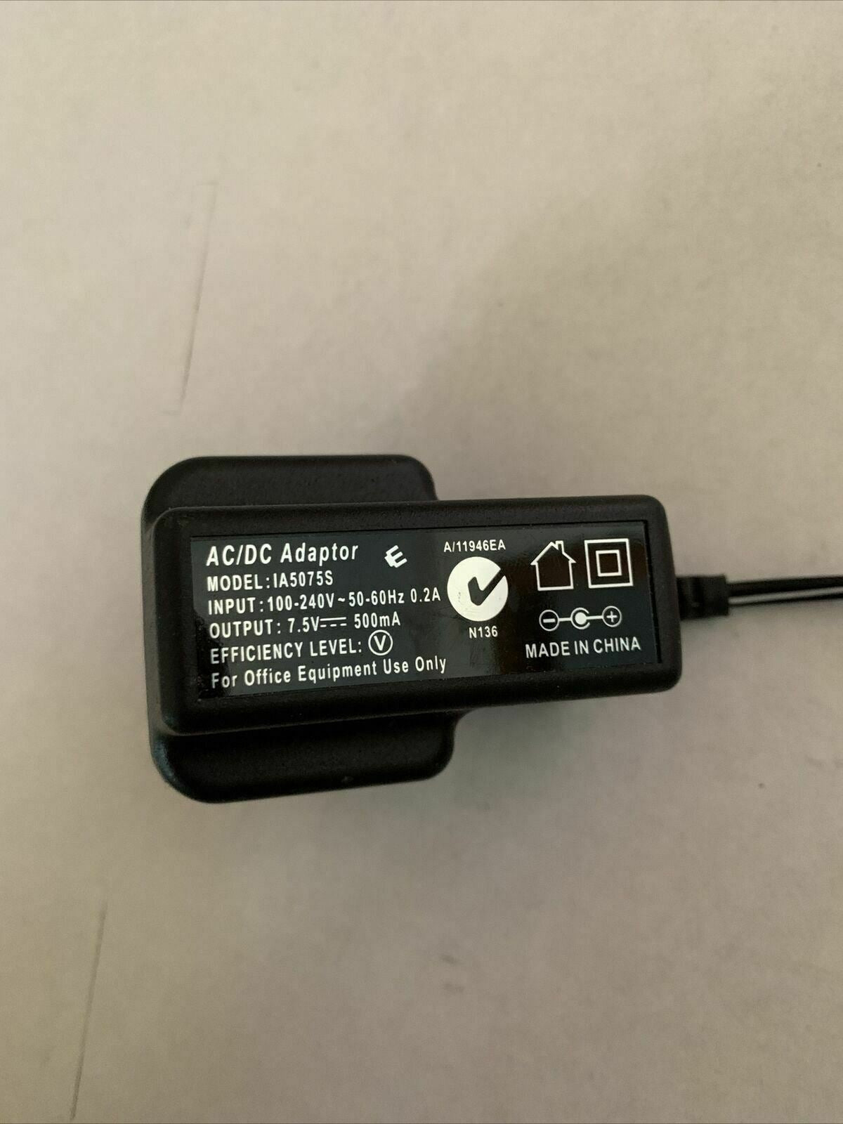 Sagemcom IA5075S 7.5v AC Adaptor 500mA & Handset Dock