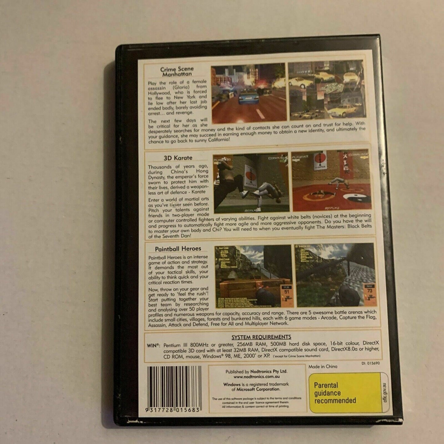 Revival Action PC Games: Crime Scene Manhattan, 3D Karate, Paintball Heroes