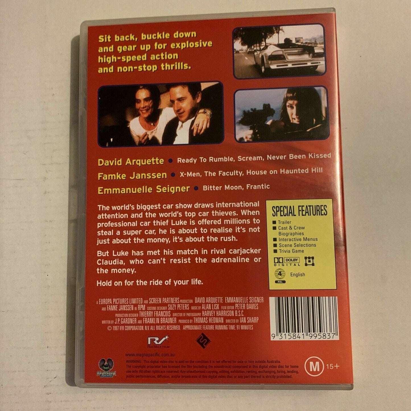 R.P.M. (DVD, 1998) David Arquette, Emmanuelle Seigner, Famke Janssen