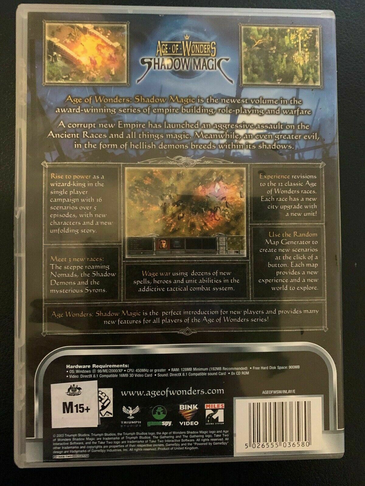 Age Of Wonders: Shadow Magic PC CD-ROM 2003 Triumph Studios
