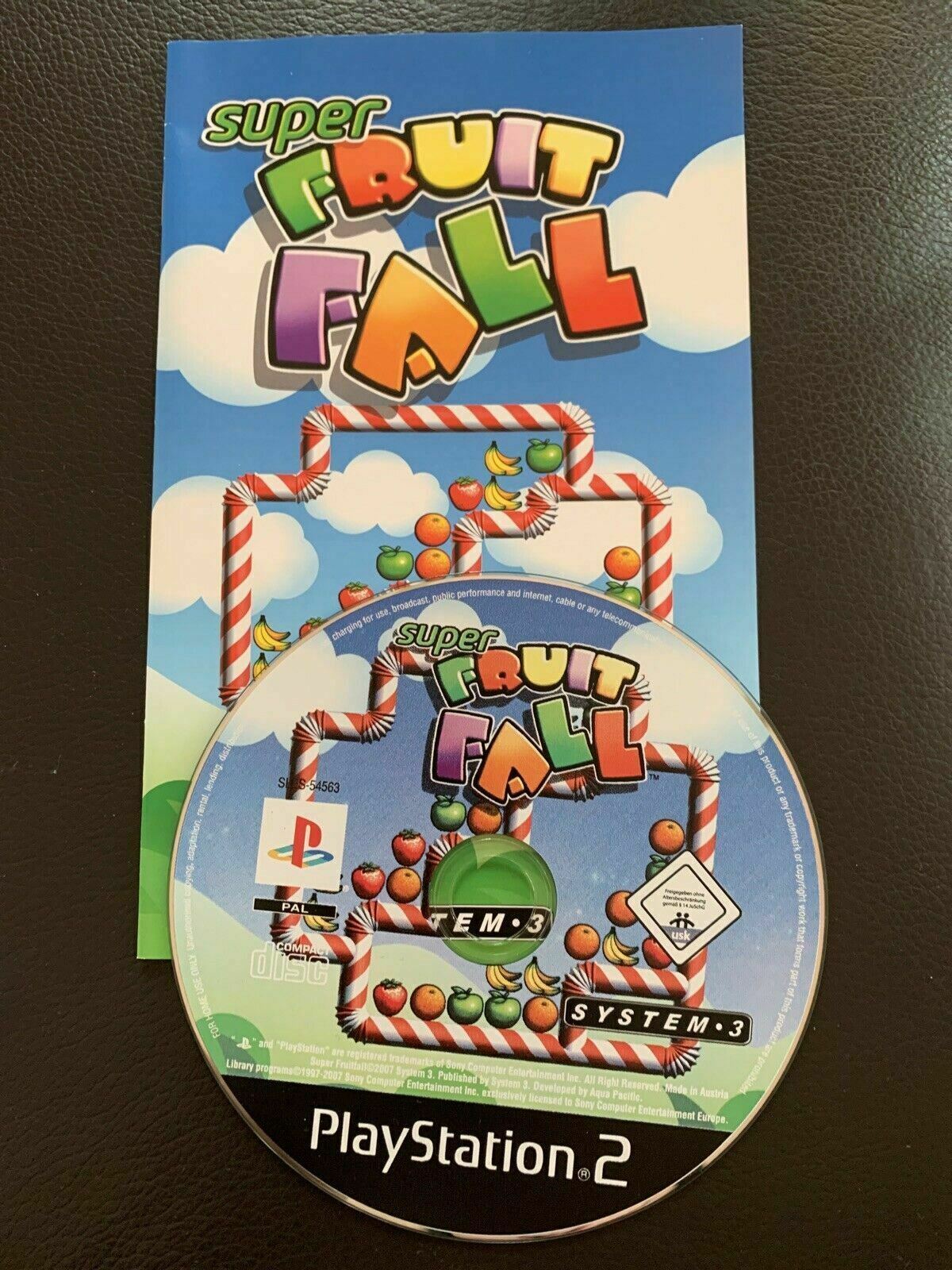 Super Fruit Fall - PlayStation 2 PS2 With Manual PAL Family Puzzle Game