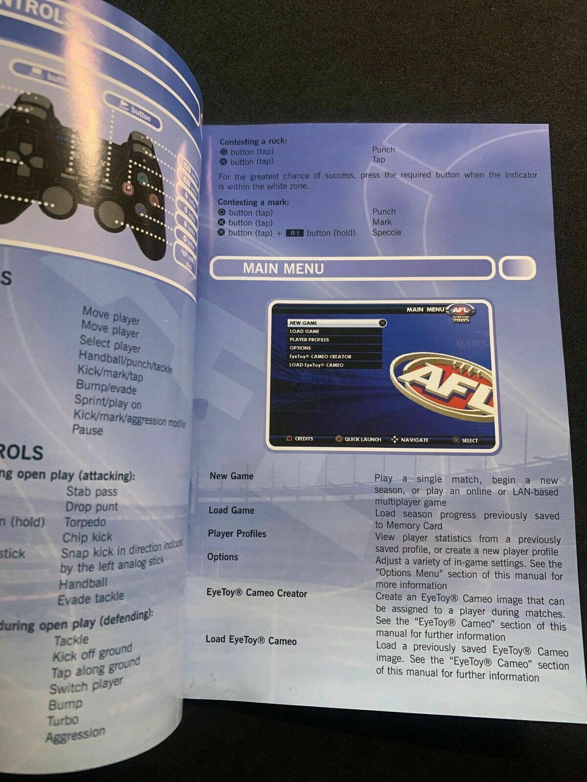 AFL Premiership 2005 (Sony PlayStation 2, 2005) PS2 PAL Game with Manual