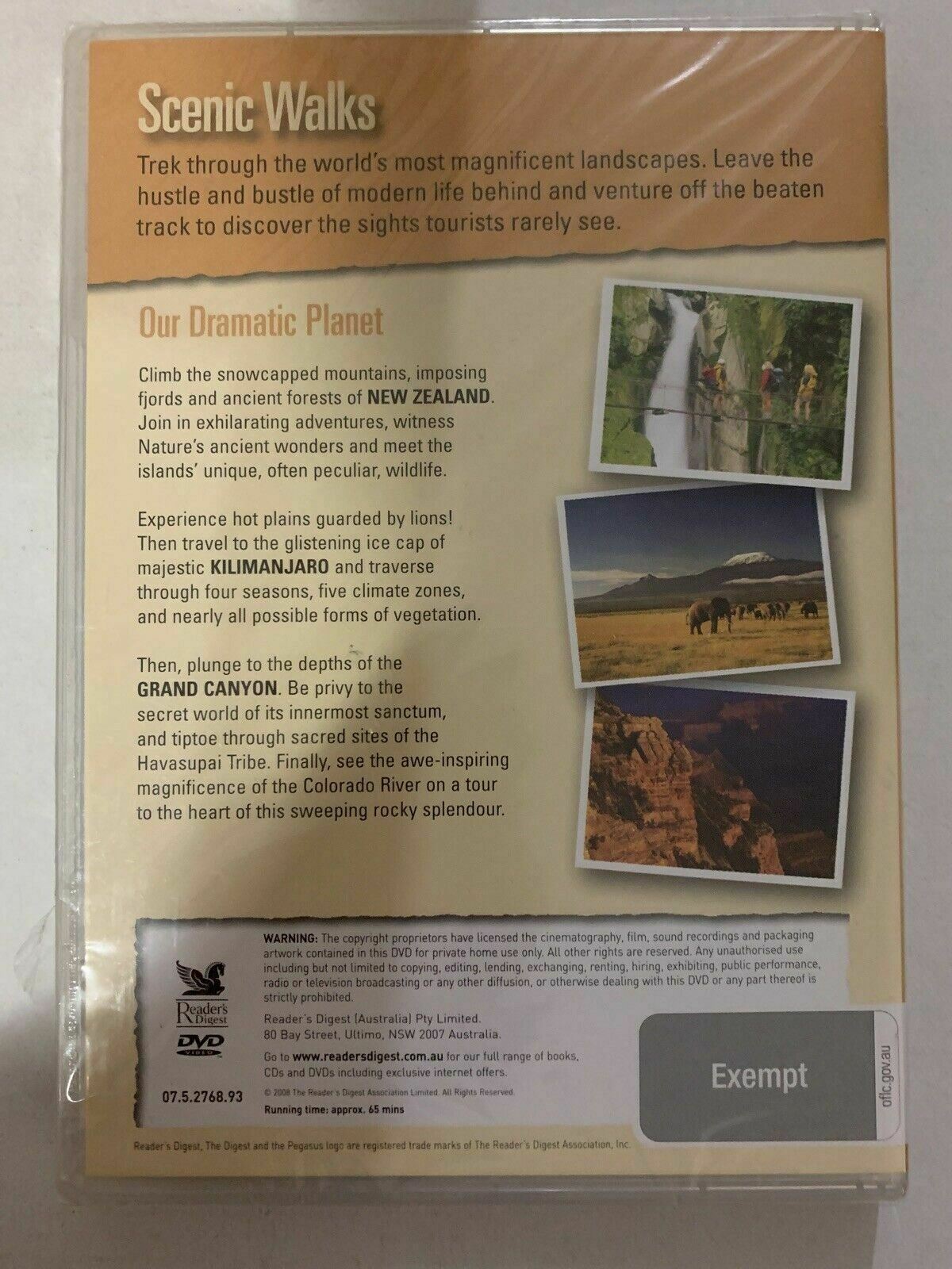 Reader's Digest: Our Dramatic Planet Scenic Walks Around The World (DVD, 2008)