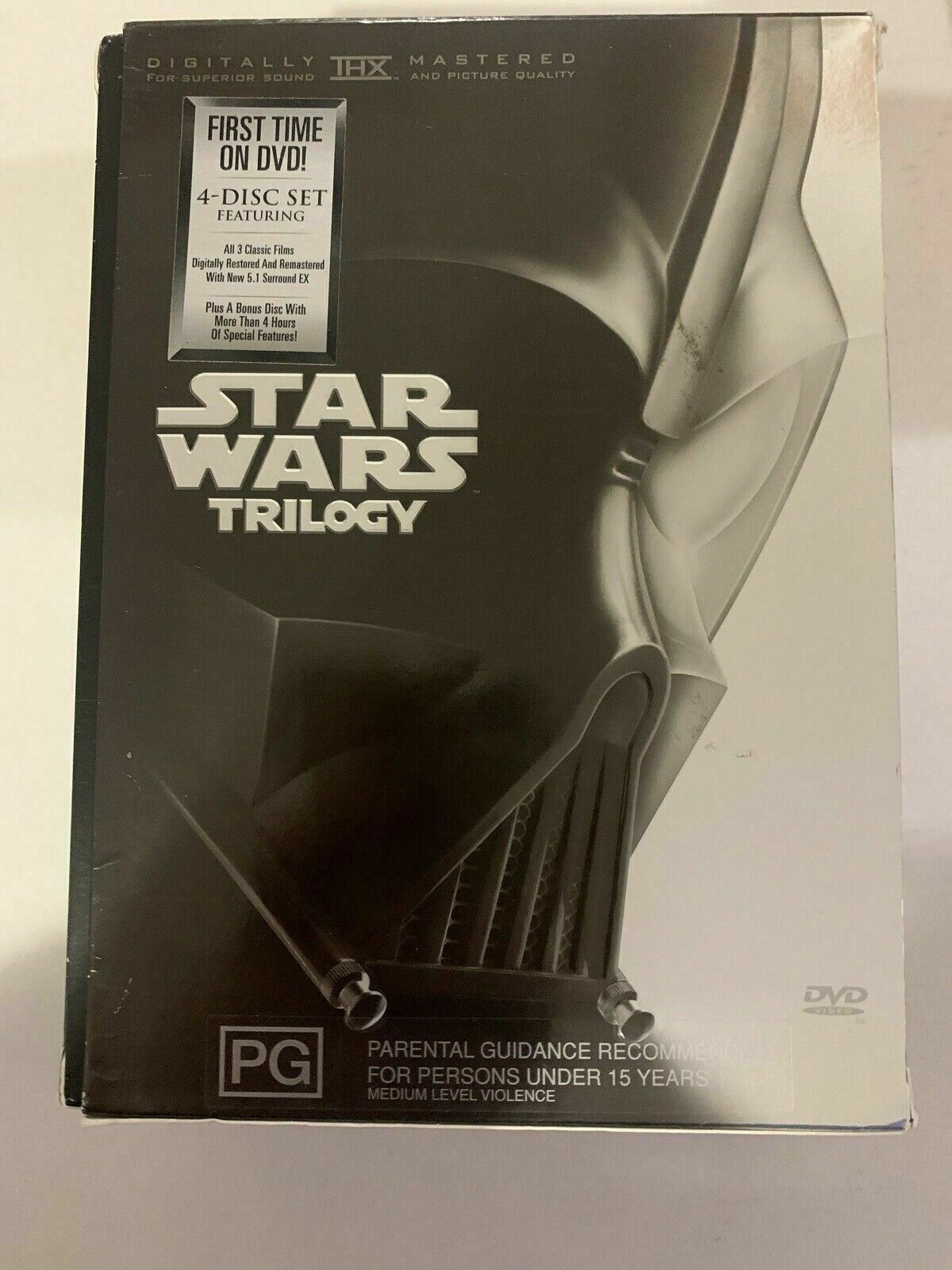 Star Wars Trilogy Box Set With Bonus Material (DVD, 2004, 4-Disc