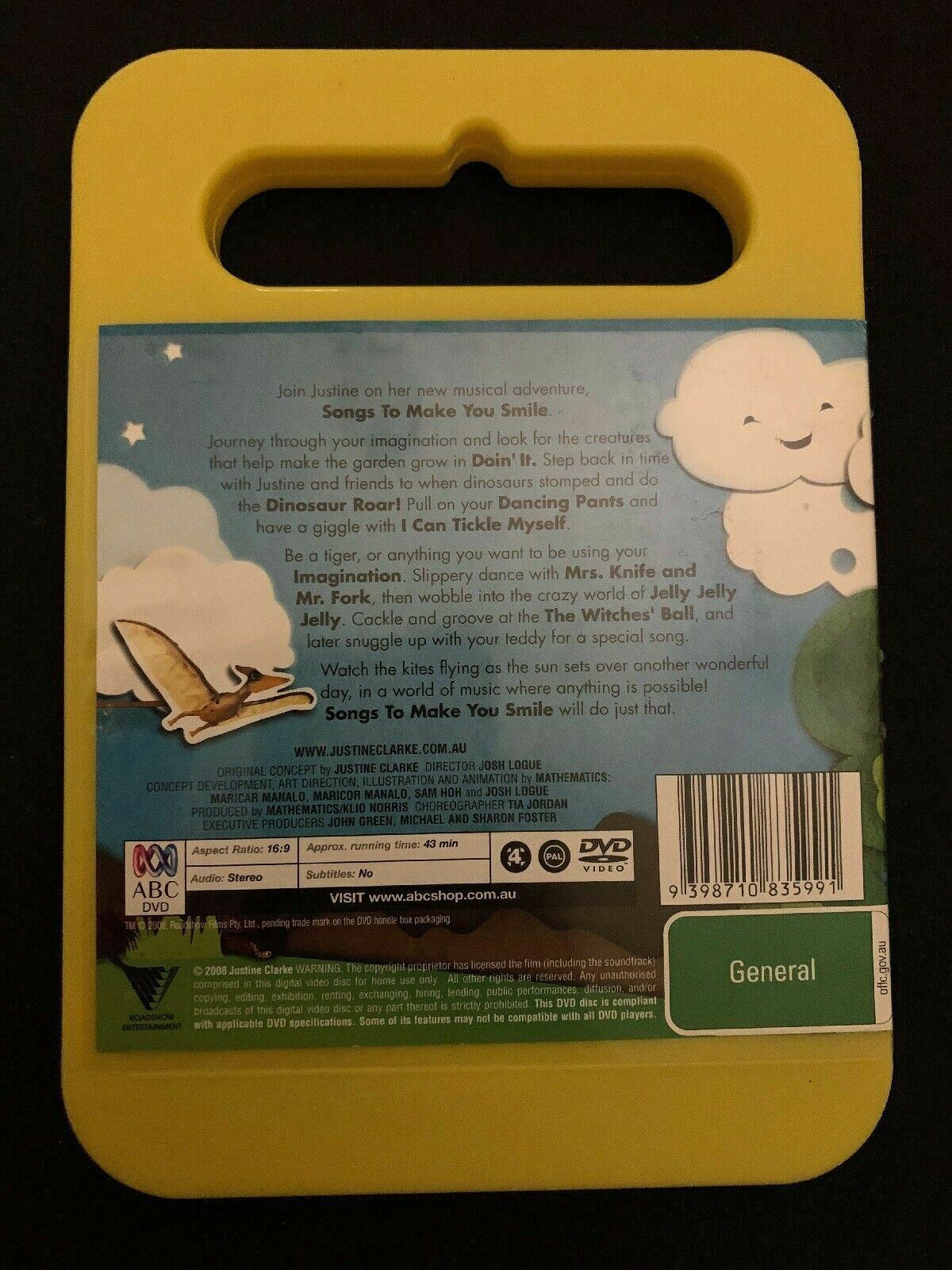 Justine Clark: Songs To Make Your Smile (DVD, 2008) Region 4