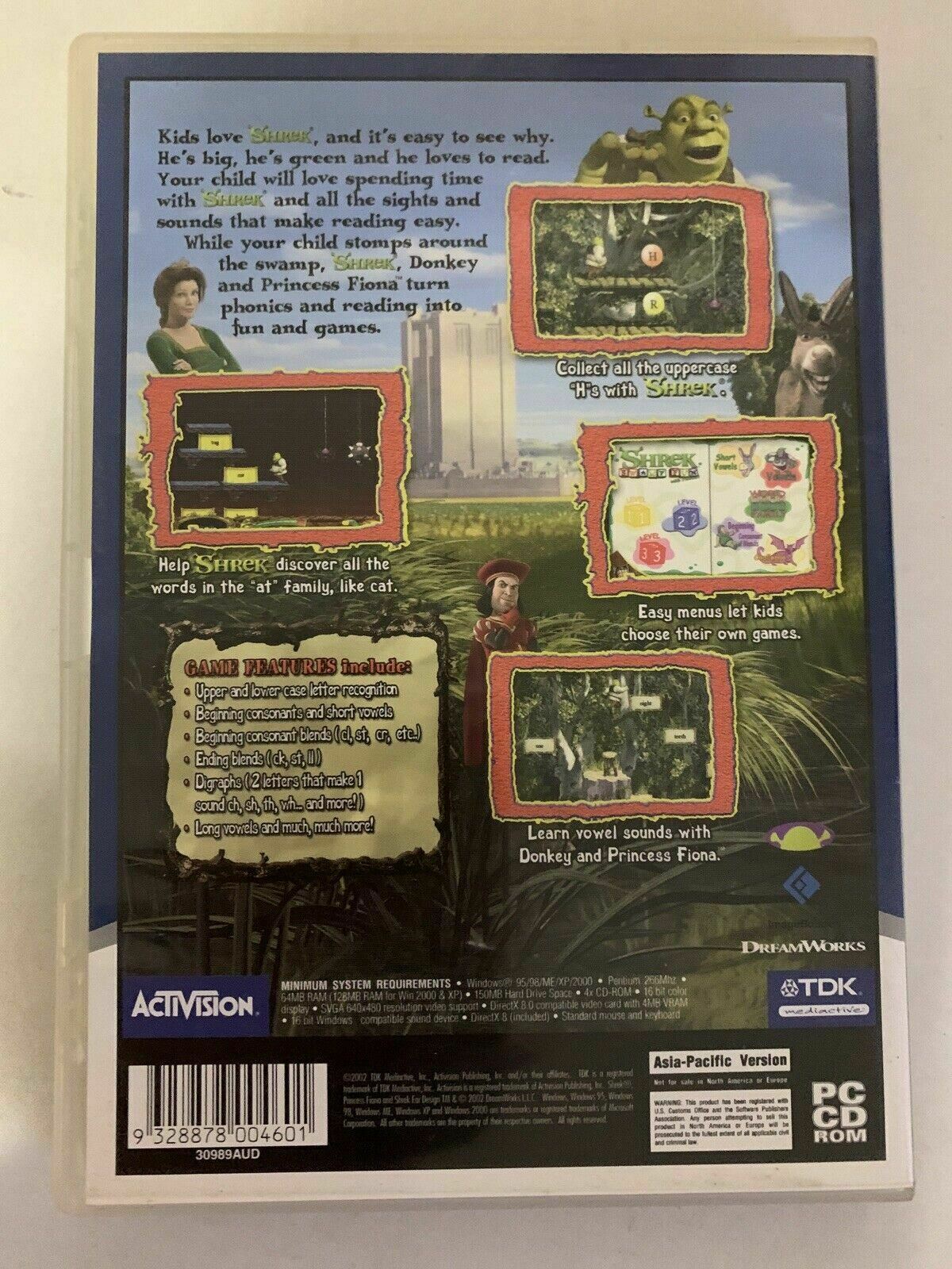 Shrek - Swamp Fun With Phonics PC CDROM (2002)