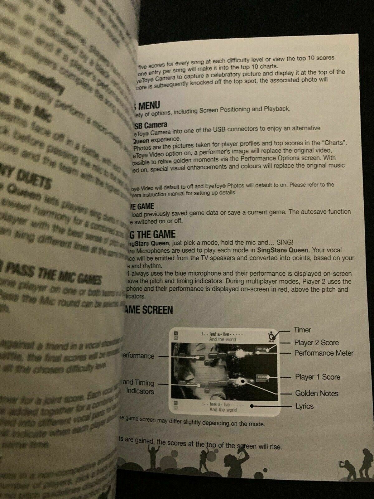 SingStar Queen Sony PS2 Playstation 2 PAL Karaoke Game With Manual