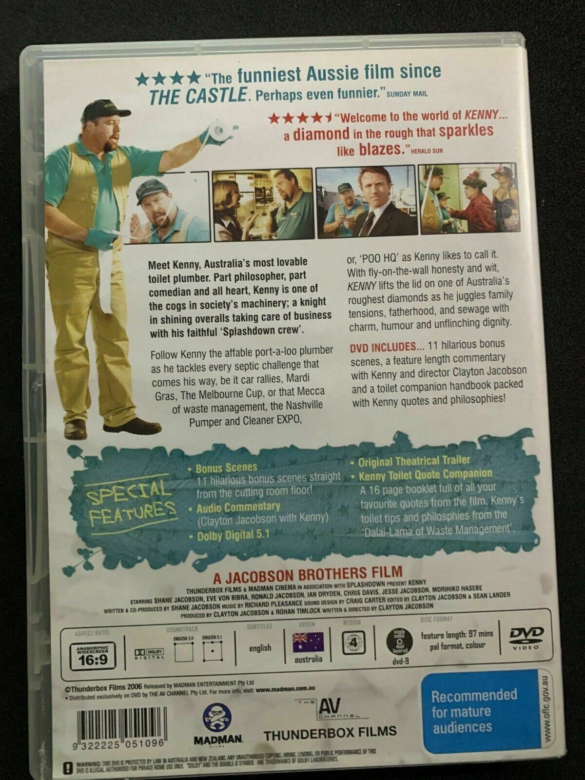 Kenny (DVD, 2006) Shane Jacobson, Eve von Bibra. Region 4