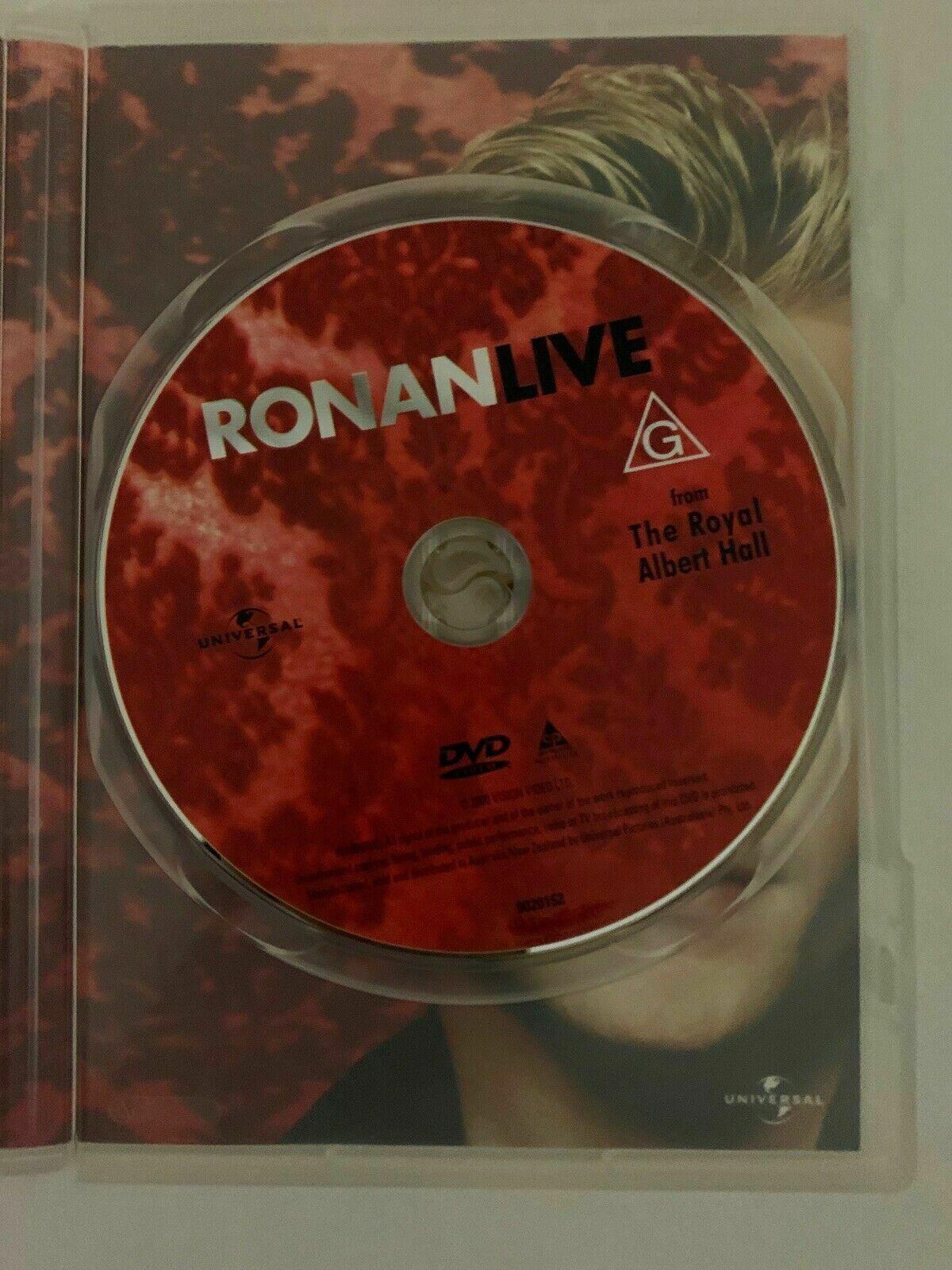 Ronan Live (DVD, 2001) Ronan Keating. Region 4, 2, 3, 6