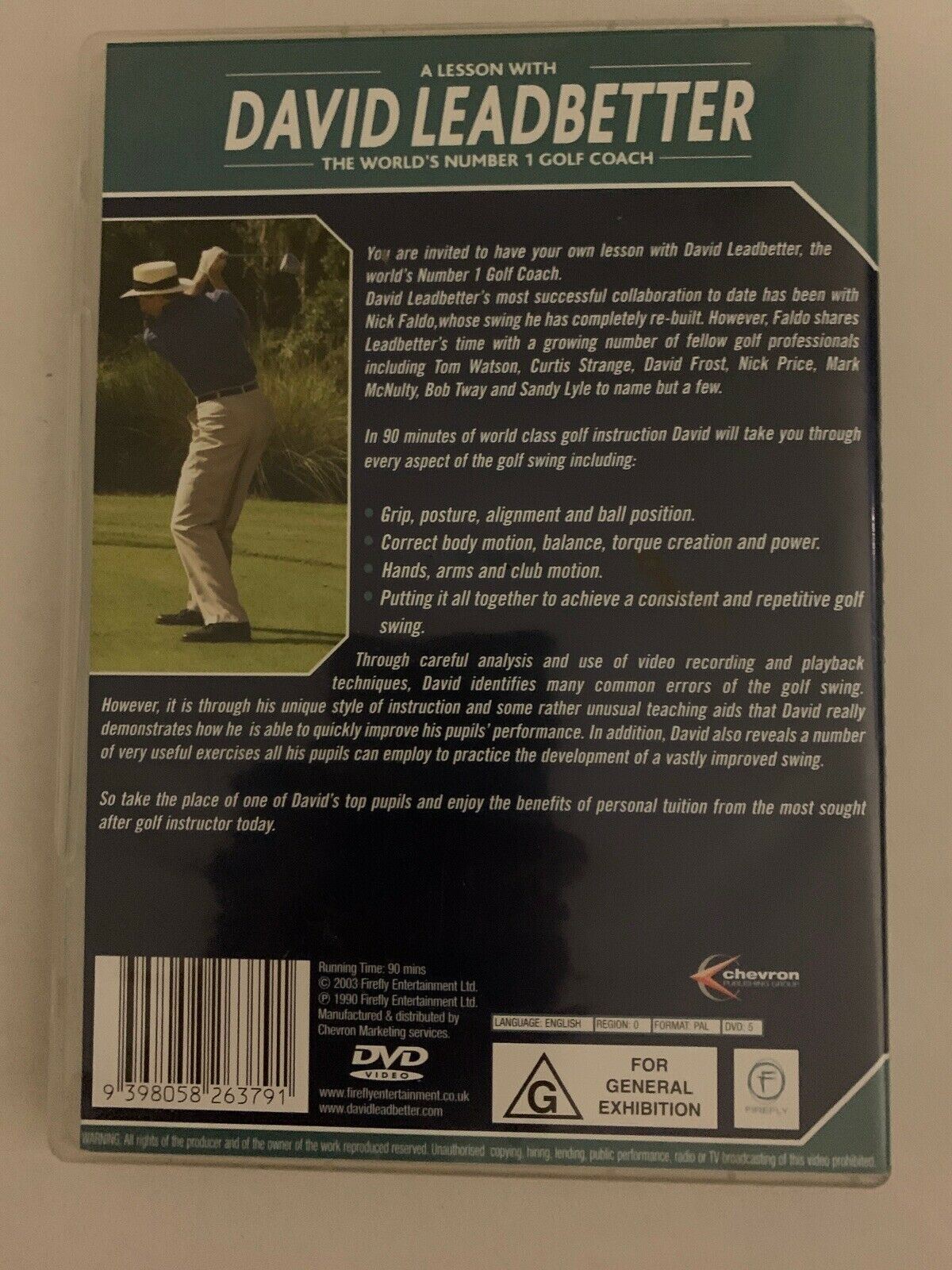 A Lesson With David Leadbetter - The Swing (DVD, 2003) Region Free