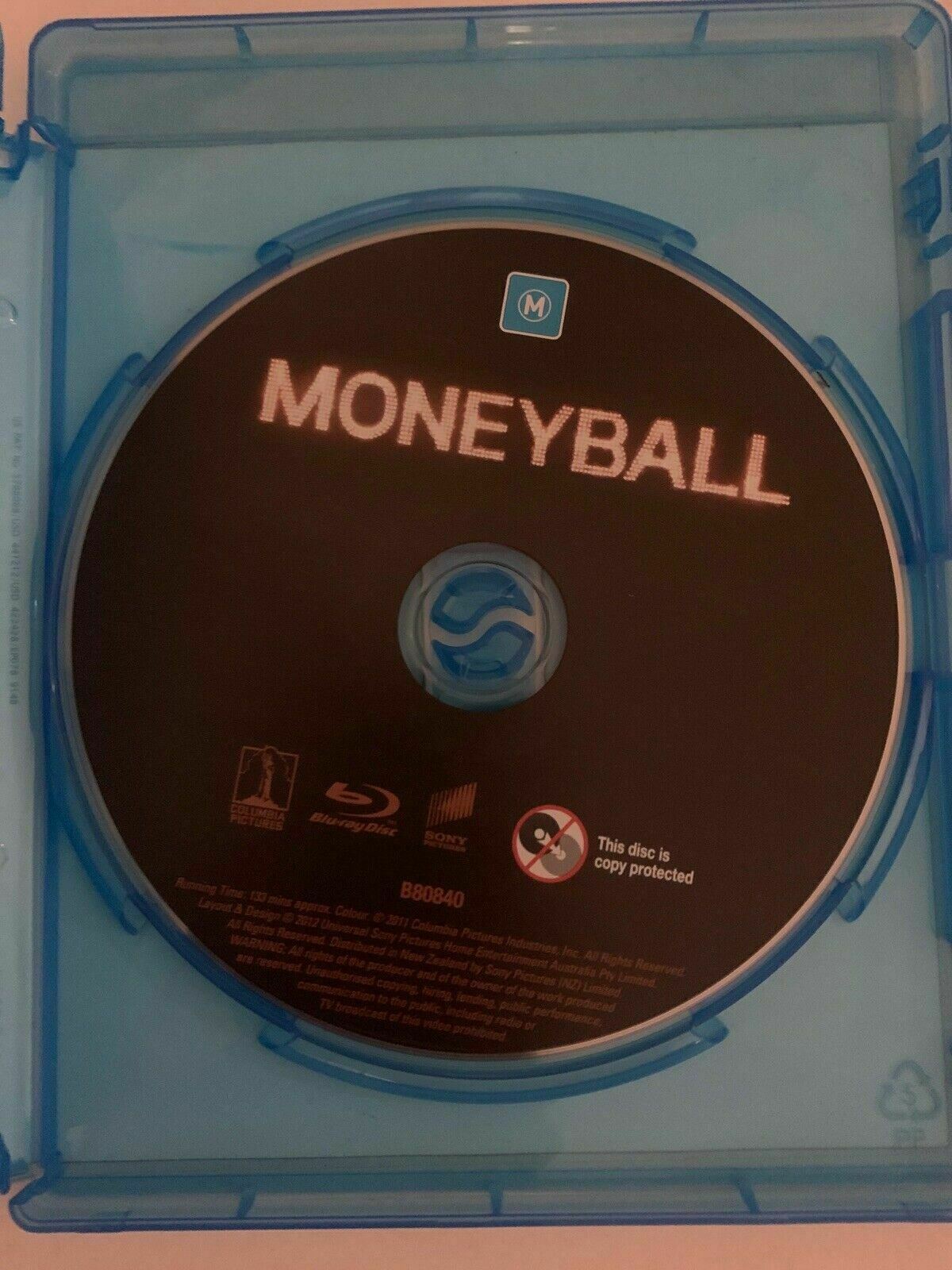 Moneyball (Blu-ray, 2011) Brad Pitt, Jonah Hill. Region B,A,C