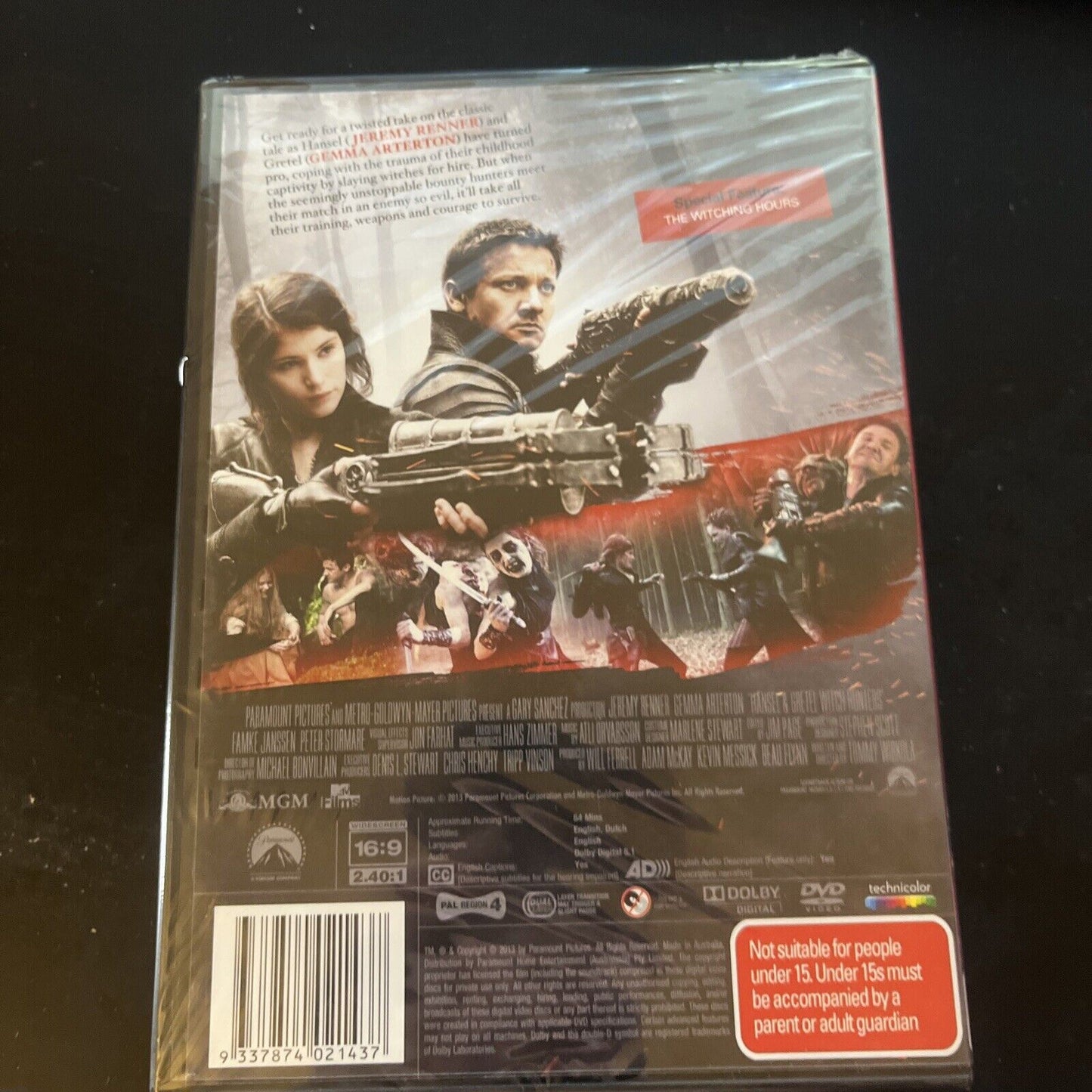 Hansel & Gretel - Witch Hunters (DVD, 2013) Jeremy Renner, NEW Region 4