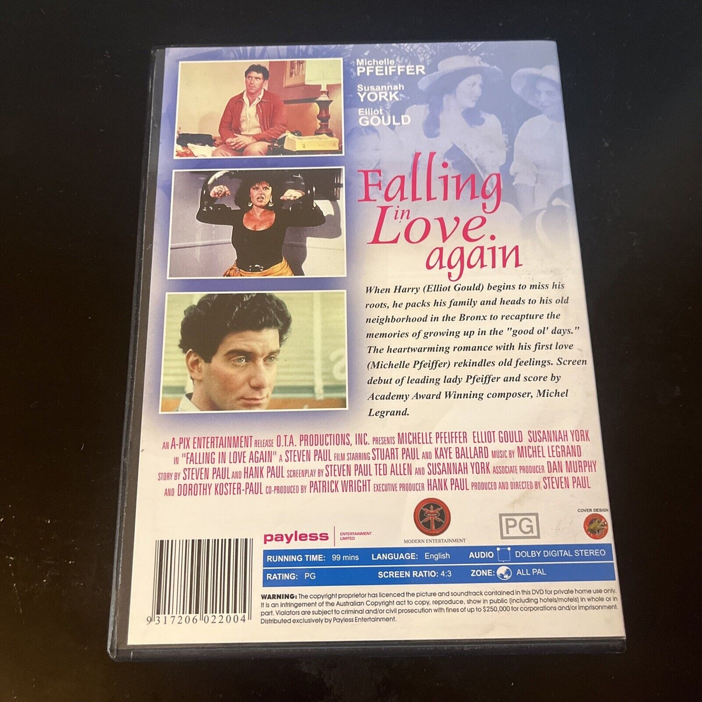 Falling In Love Again (DVD, 1980) Michelle Pfeiffer NEW All Regions