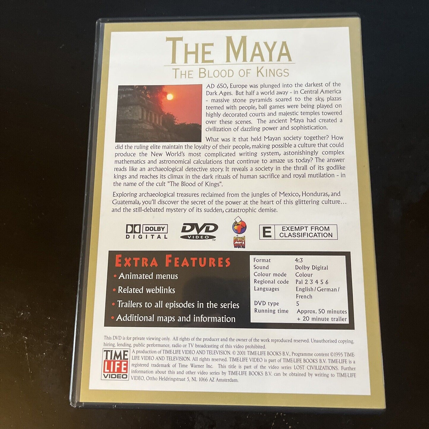 Time Life's: The Maya - The Blood Of Kings (DVD, 2001) NEW Region 4 &2