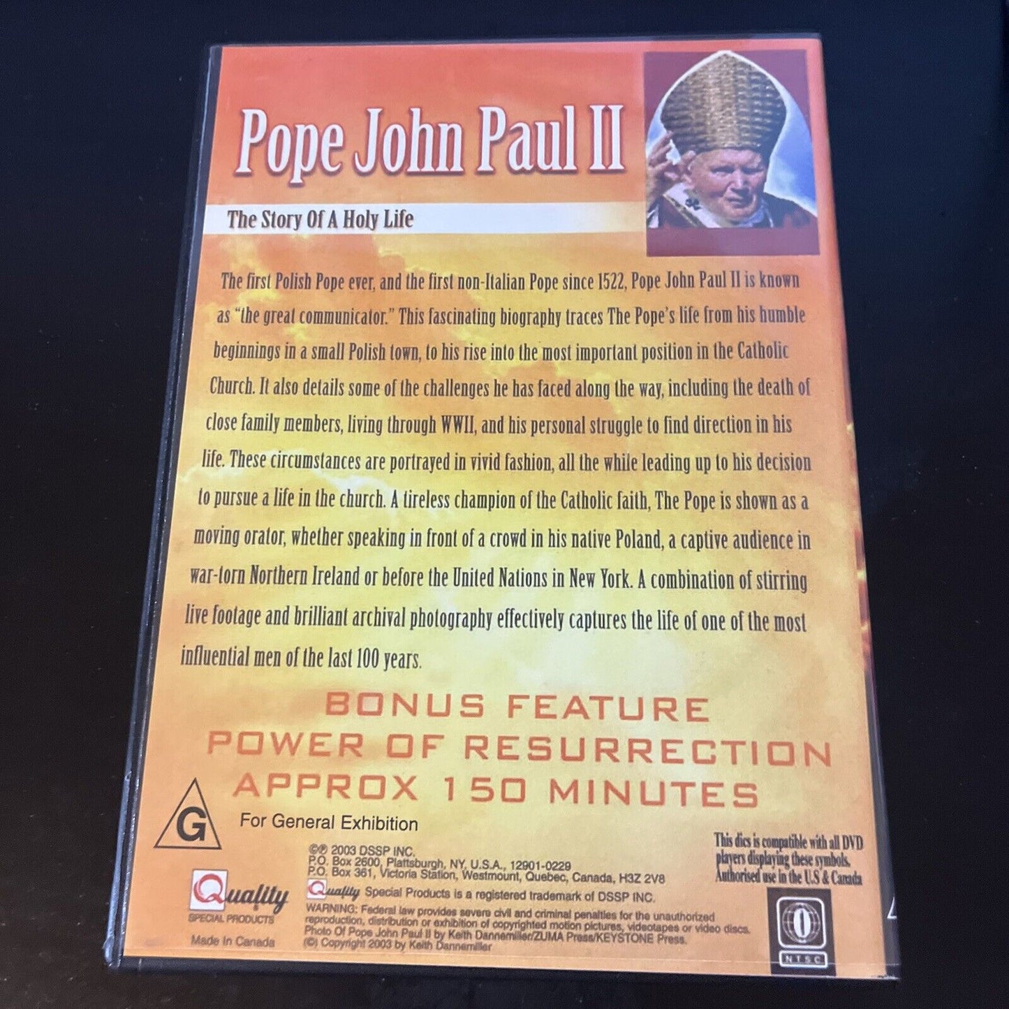 Pope John Paul II - The Story Of A Holy Life (DVD, 2003) All Regions