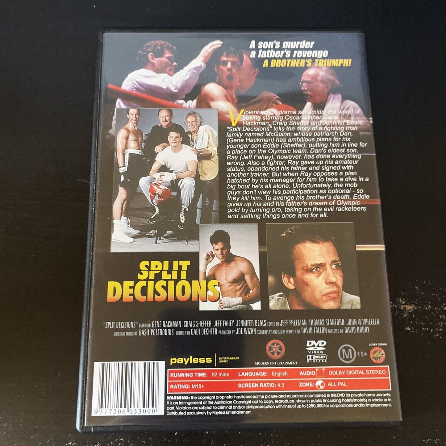 Split Decisions (DVD, 1988) Gene Hackman NEW All Regions
