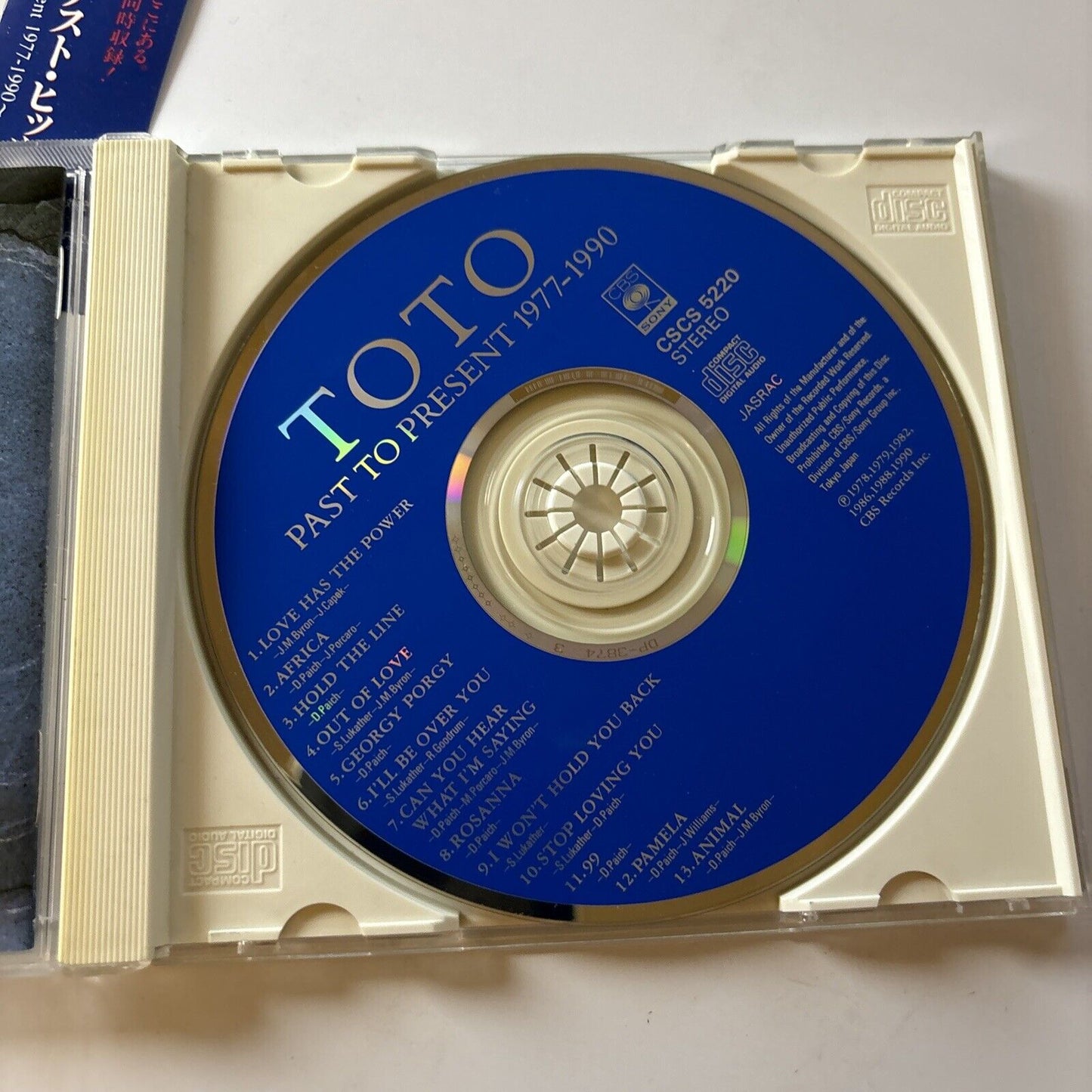 Toto - Past To Present 1977-1990 (CD, 1990) Japan Obi Cscs-5220