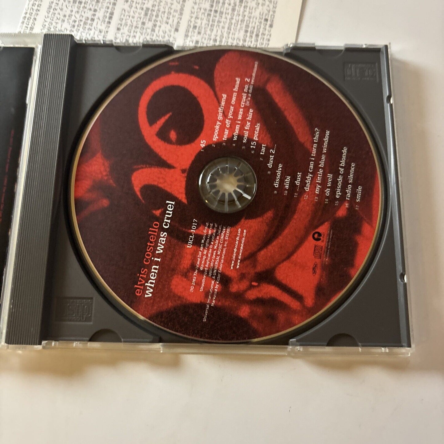 Elvis Costello - When I Was Cruel (CD, 2002) Japan Bonus Track Uicl-1017 Obi