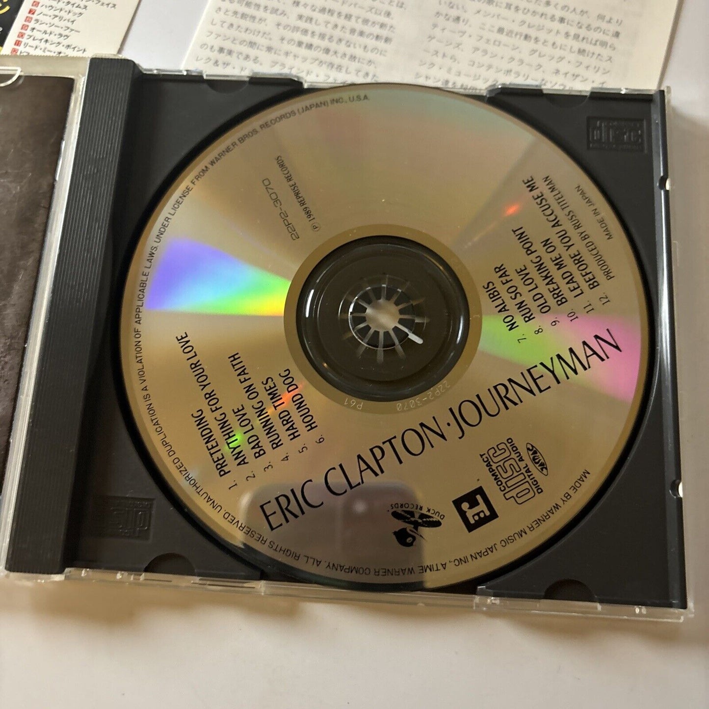 Eric Clapton - Journeyman (CD, 1989) Japan 22p2-3070 Obi