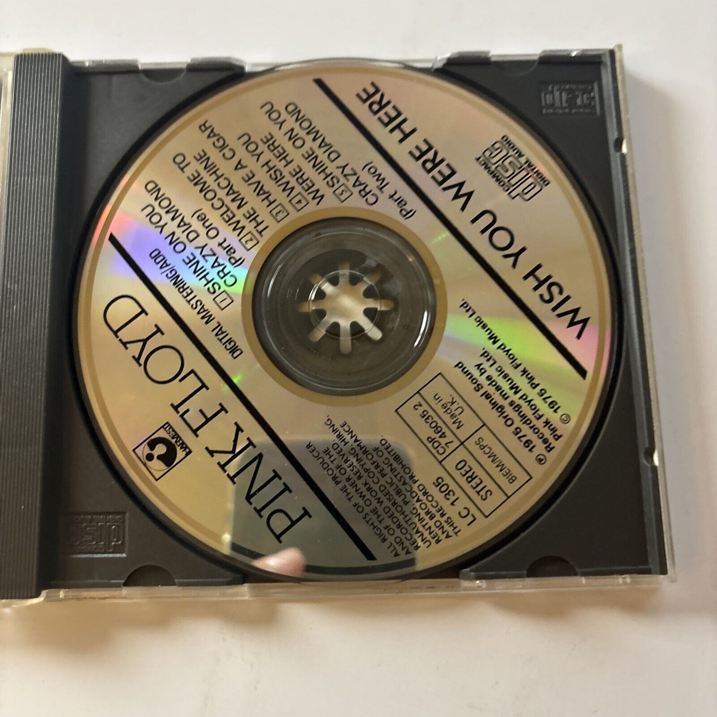 Pink Floyd - Wish You Were Here (CD, 1975) Cdp-7-460352