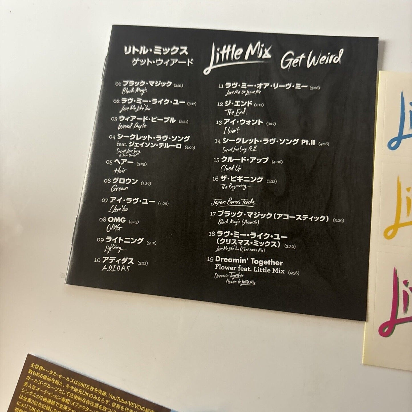 Little Mix - Get Weird - Japan Edition & Stickers (CD, 2015) Japan Obi Sicp-4576