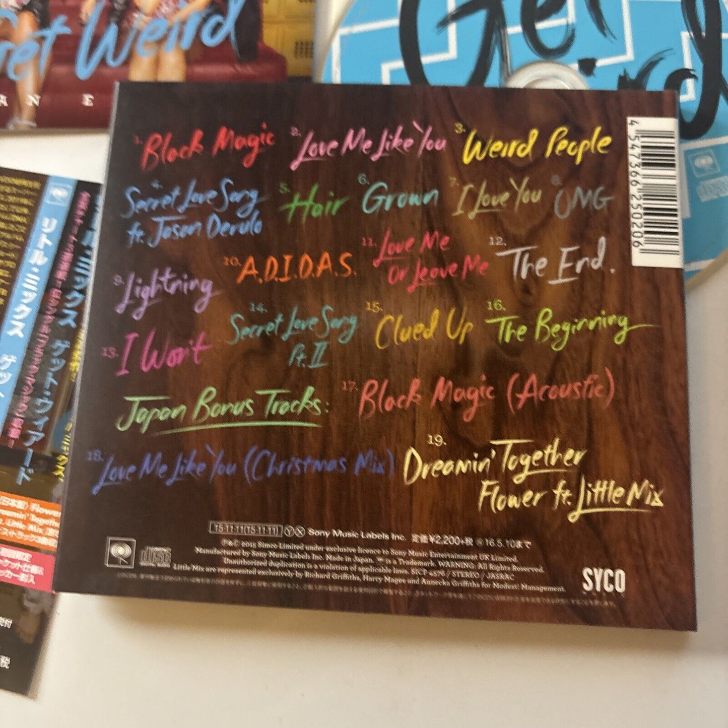 Little Mix - Get Weird - Japan Edition & Stickers (CD, 2015) Japan Obi Sicp-4576