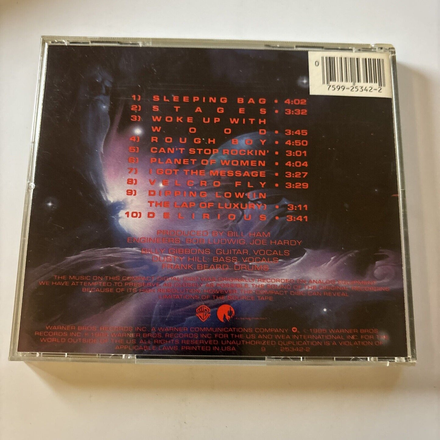 ZZ Top - Afterburner (CD, 1985) 925342-2
