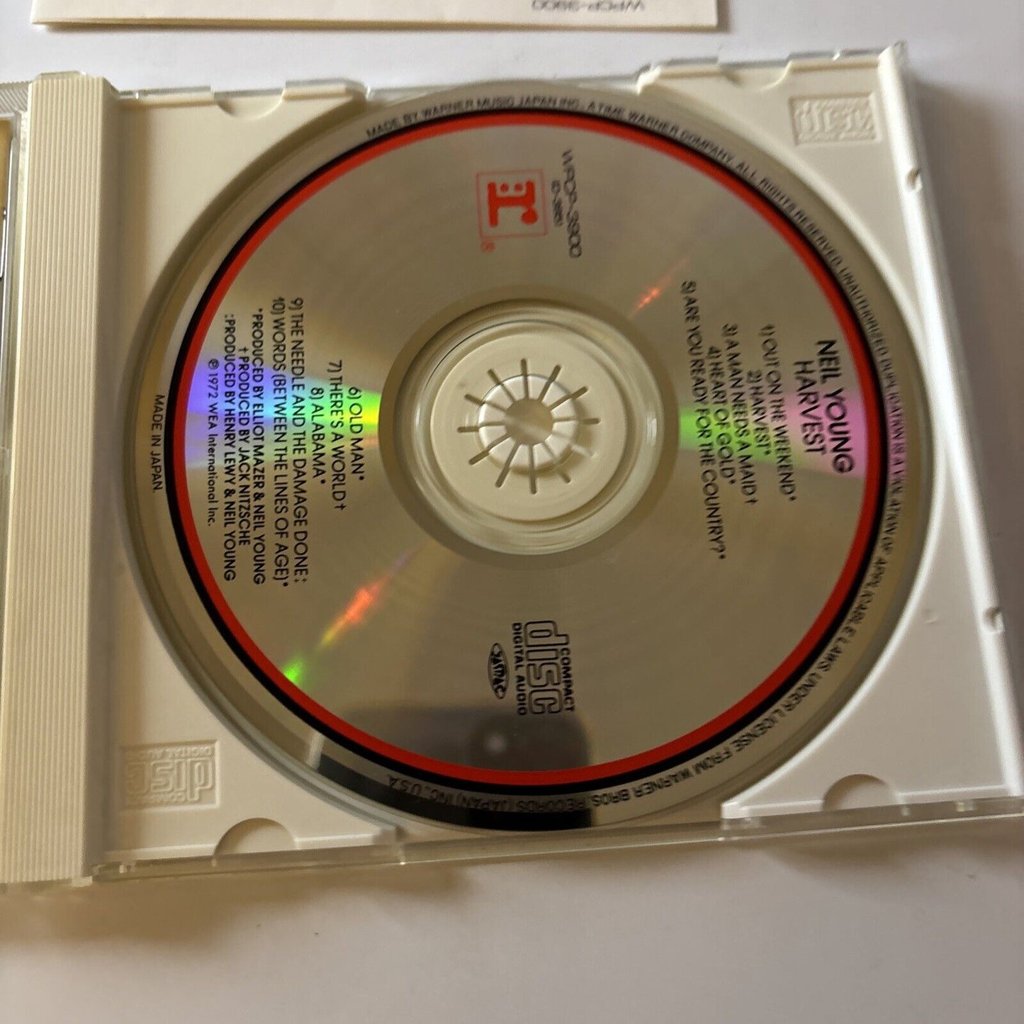 Neil Young - Harvest Moon (CD, 1972) Japan Wpcp-3900