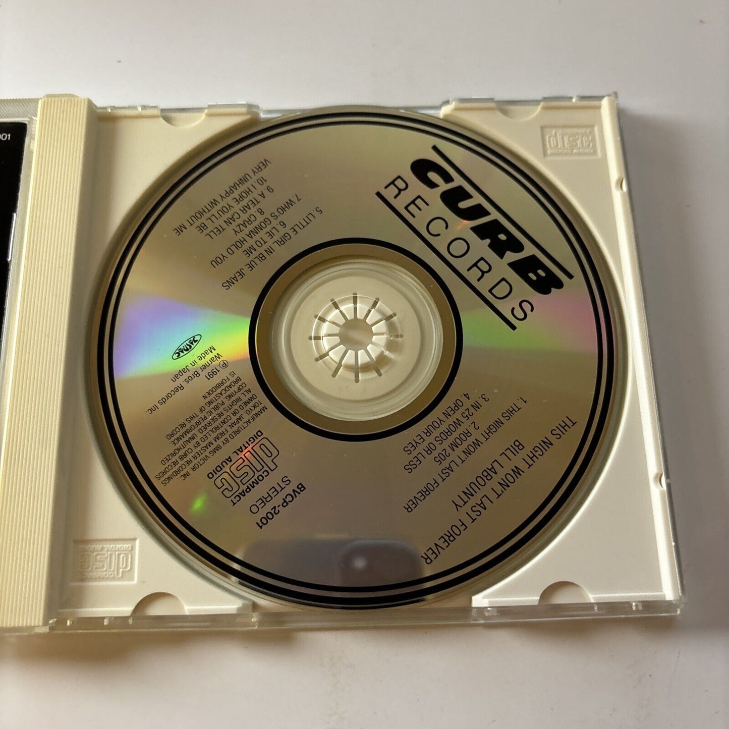 Bill LaBounty - This Night Won't Last Forever (CD, 1991) Bvcp-2001 Japan