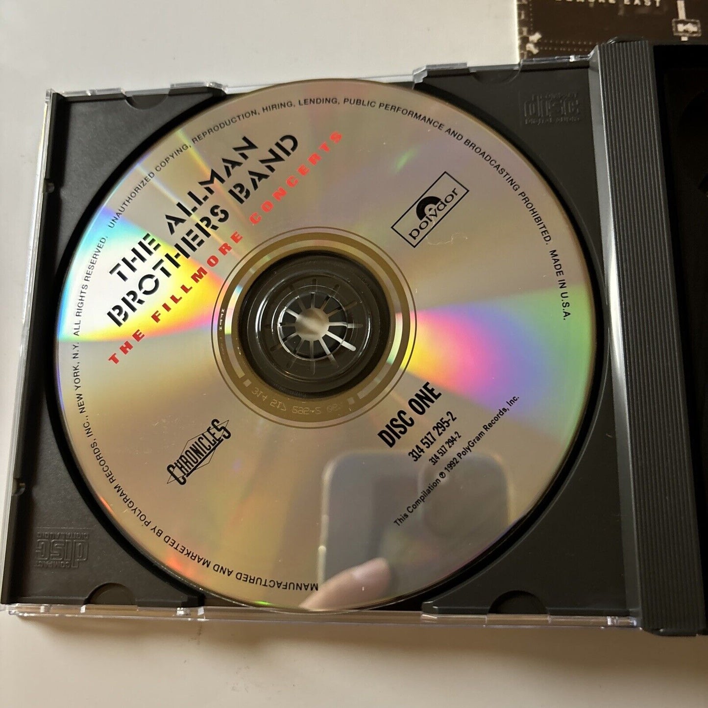 The Allman Brothers Band - Fillmore Concerts (CD, 1992, 2-Disc)