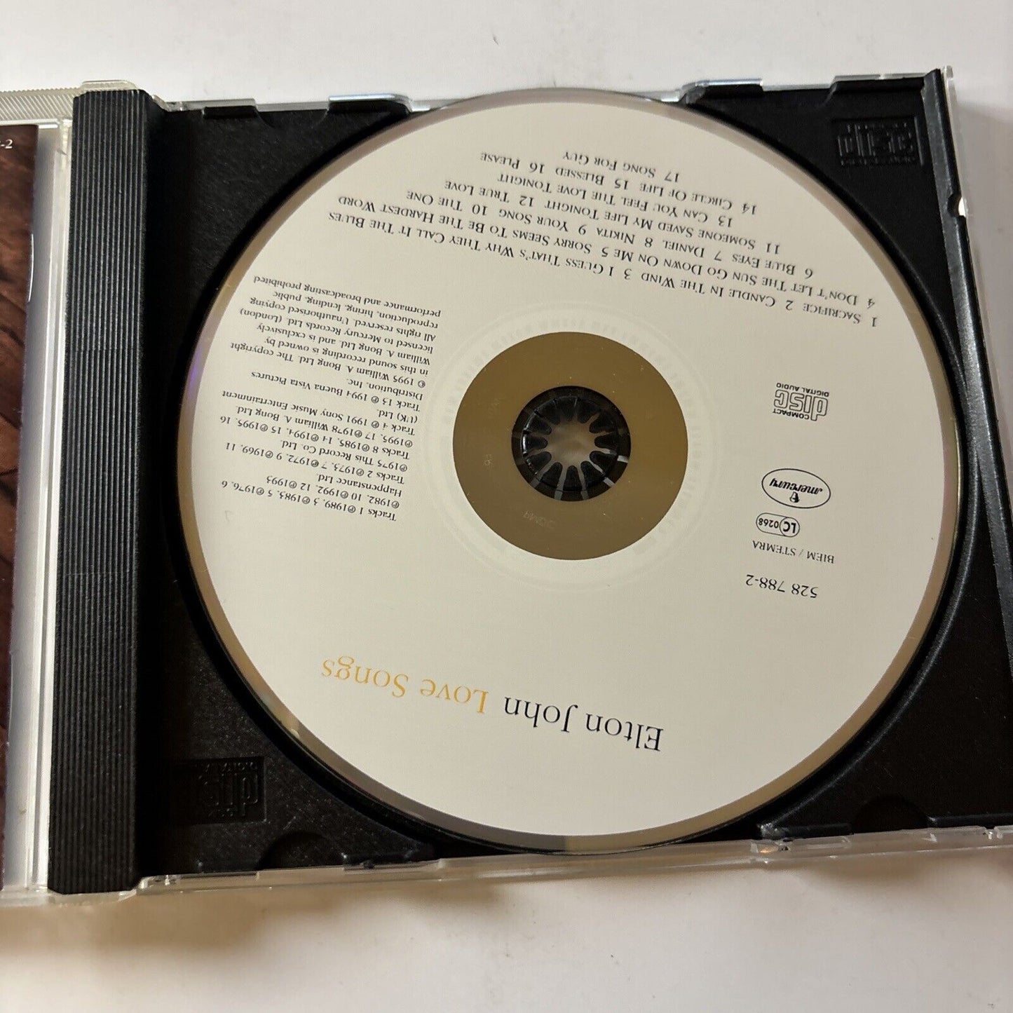 Elton John - Love Songs (CD, 1995) 528788-2