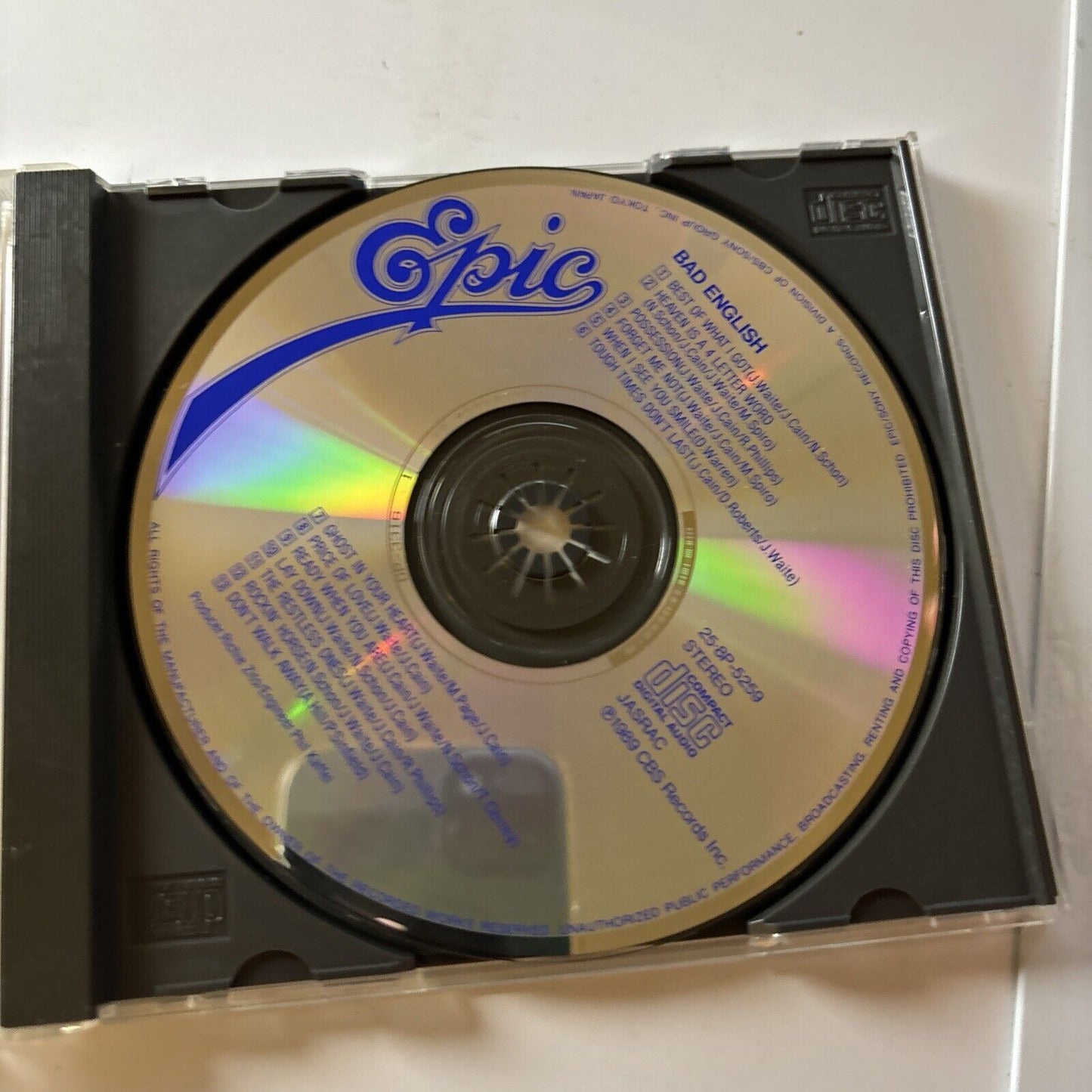 Bad English by Bad English (CD, 1989) Japan 25-8p-5259