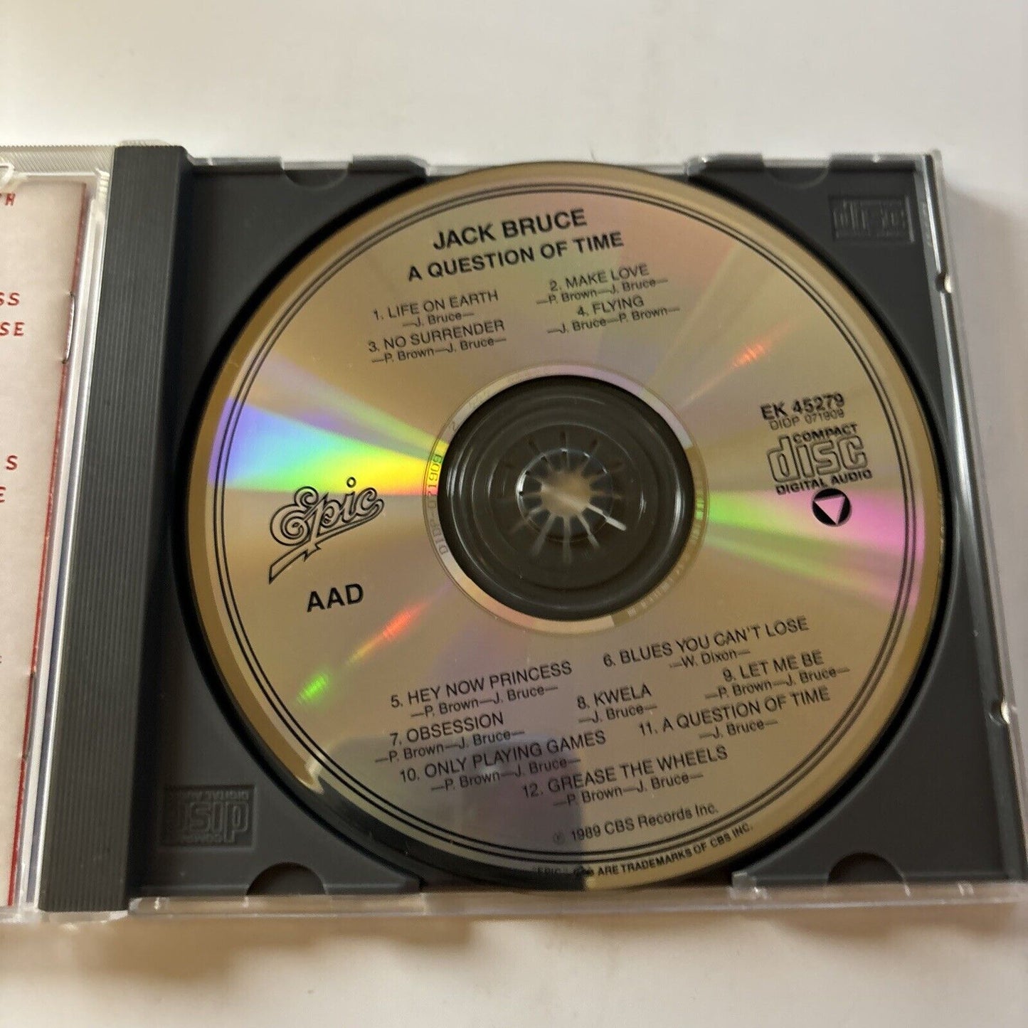 Jack Bruce - Question of Time (CD, 1989) Ek-45279