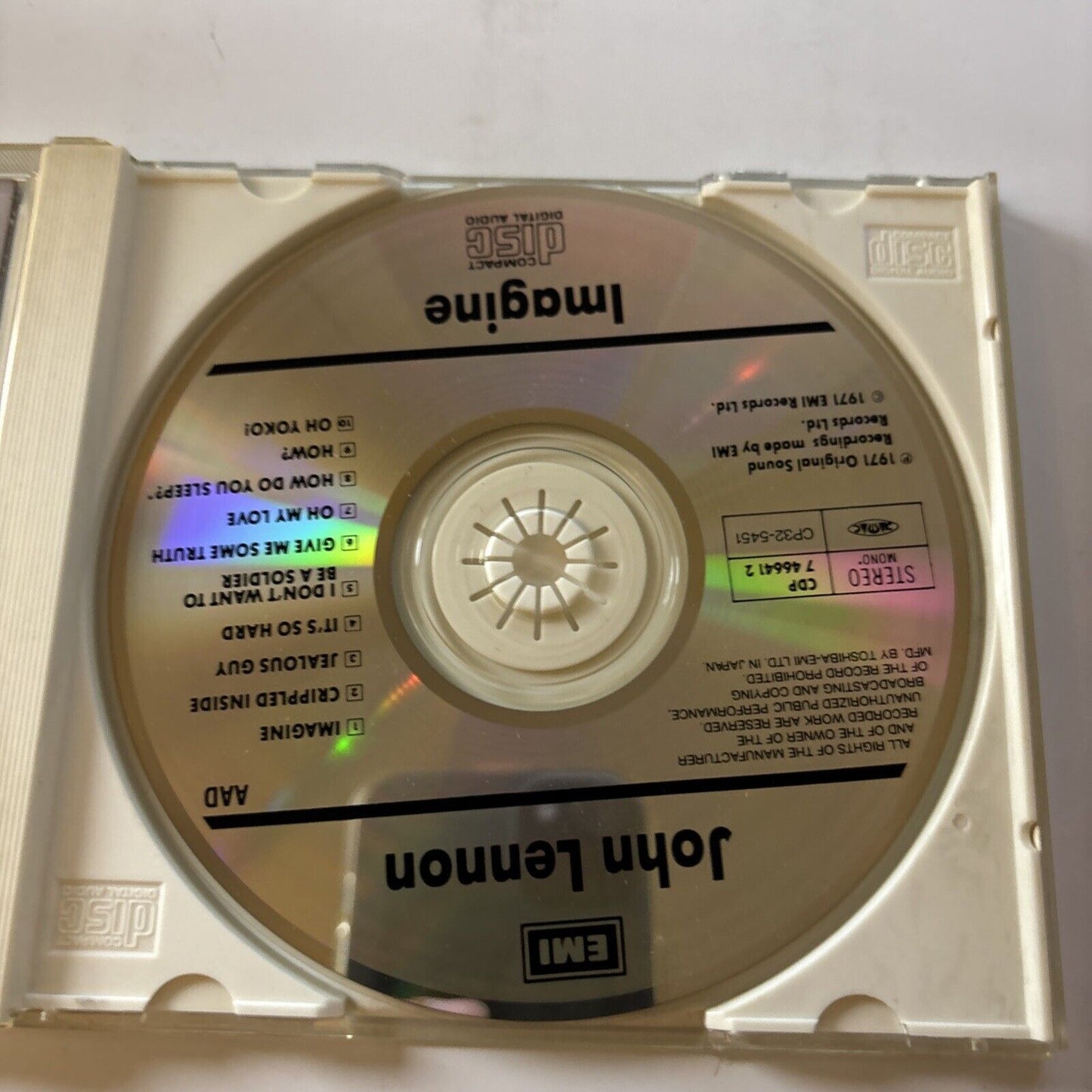 John Lennon - Imagine (CD, 1971) Japan Cp32-5451