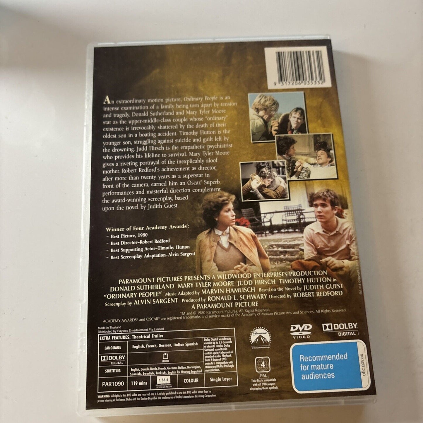 Ordinary People (DVD, 1980) Donald Sutherland, Mary Tyler Moore NEW Region 4