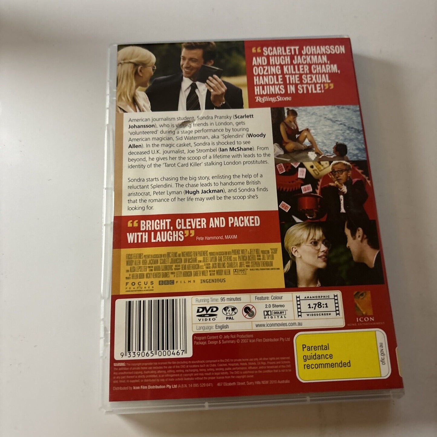 Scoop (DVD, 2006) Scarlett Johansson, Woody Allen, Hugh Jackman Region 4
