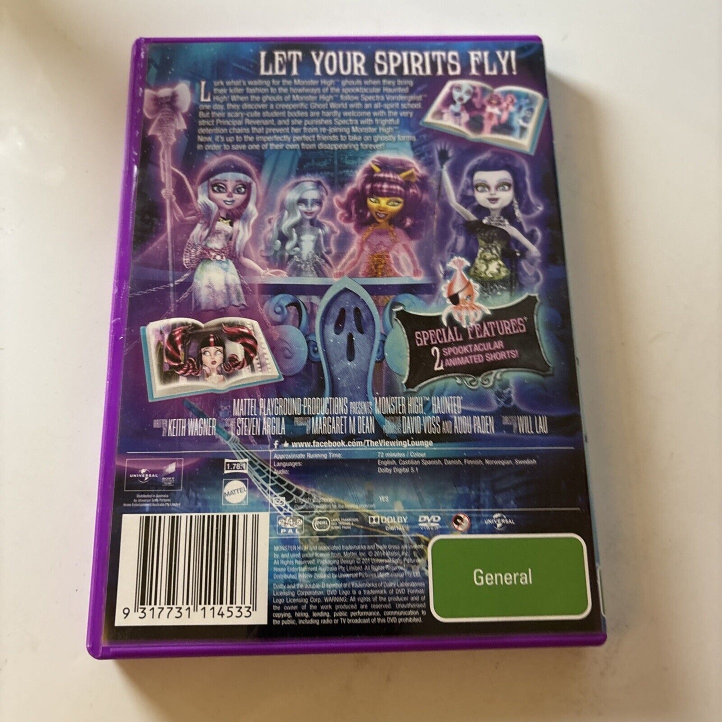 Monster High - Haunted (DVD, 2015) Region 4 &2