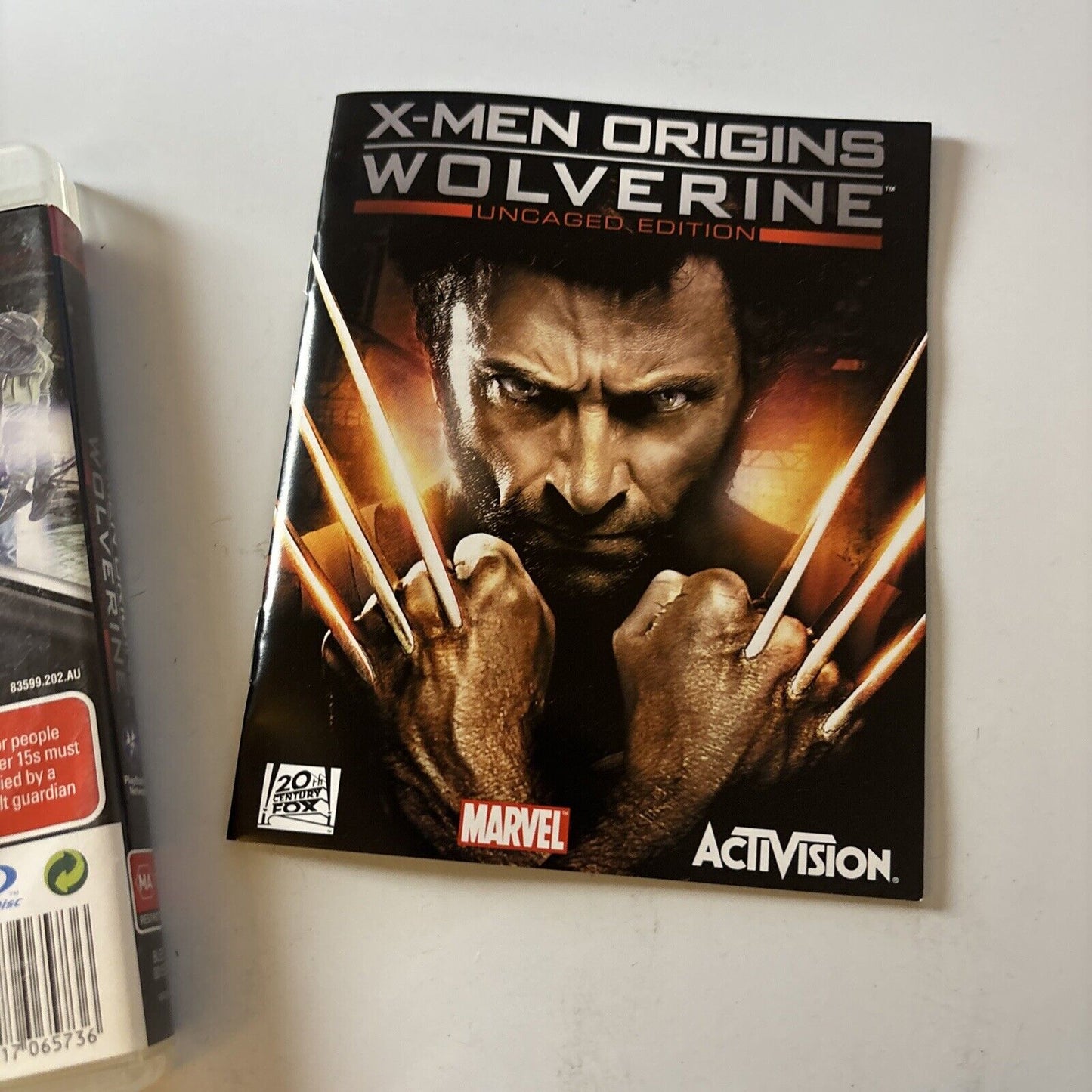 X-Men Origins Wolverine Uncaged Edition Sony Playstation 3 PS3 Manual