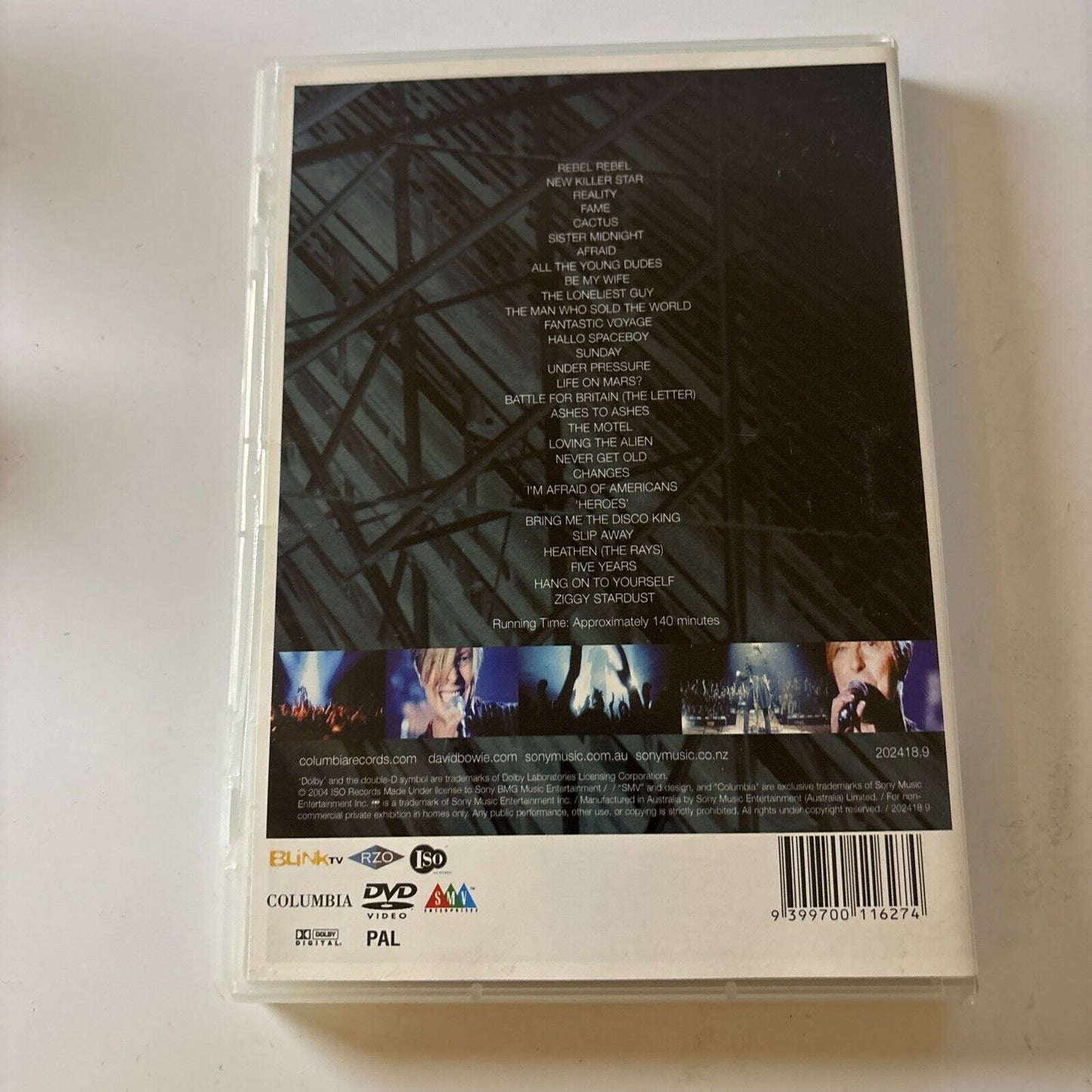 David Bowie On Stage - A Reality Tour 2004 (DVD, 2004) NEW All Regions