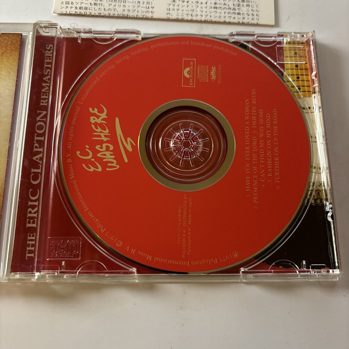 The Eric Clapton Remasters - E.C. Was Here (CD, 1997) Japan Pocp-2534