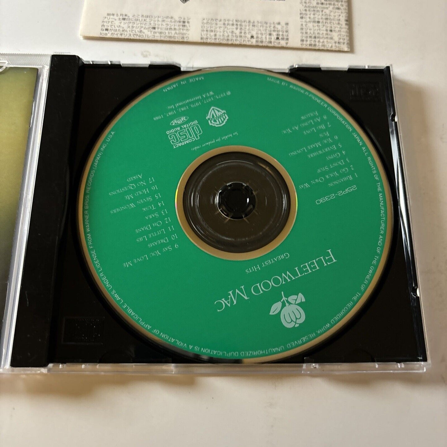Fleetwood Mac - Greatest Hits (CD, 1988) 25p2-2390 Japan