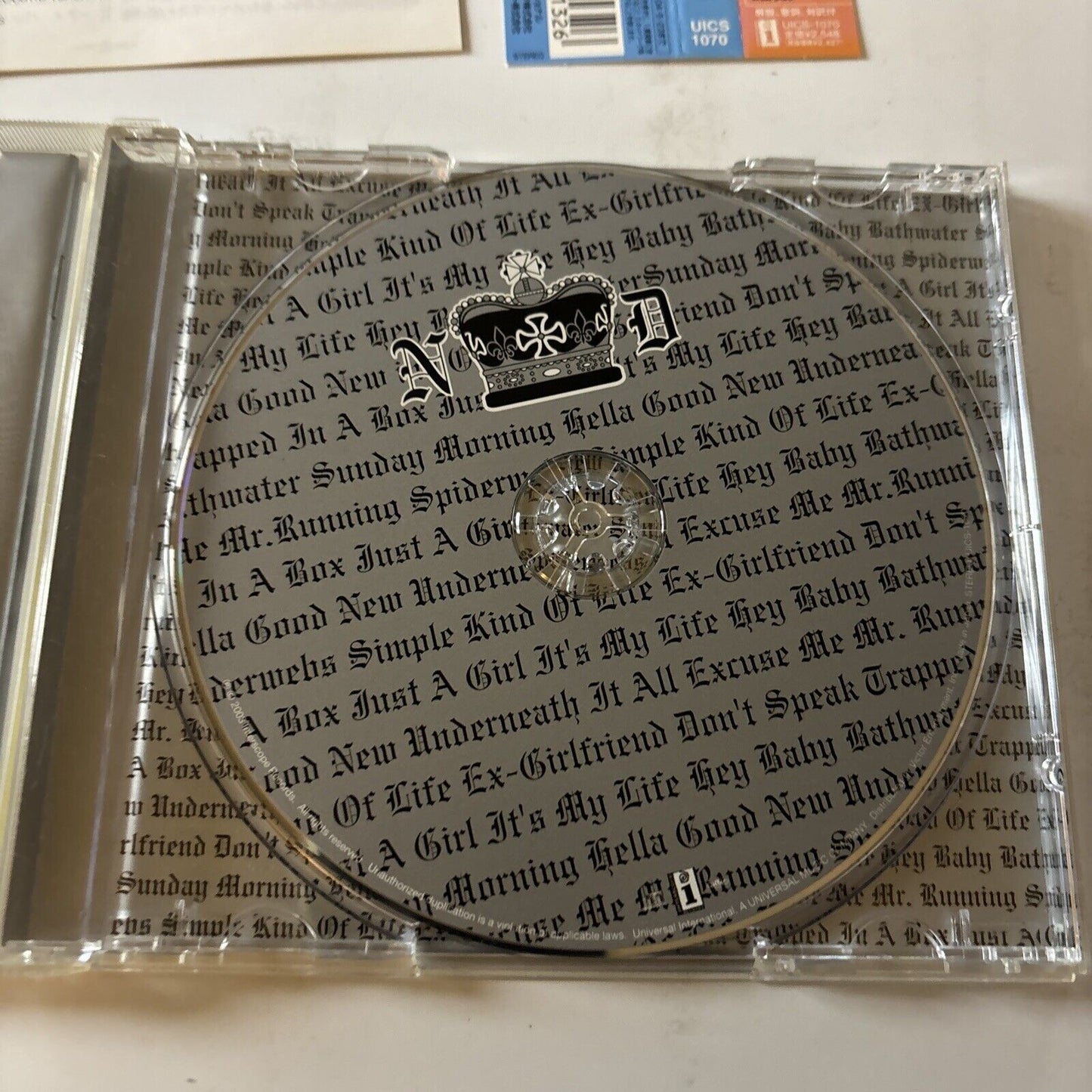 No Doubt - The Singles 1992-2003 (CD, 2003) Japan Obi Uics-1070