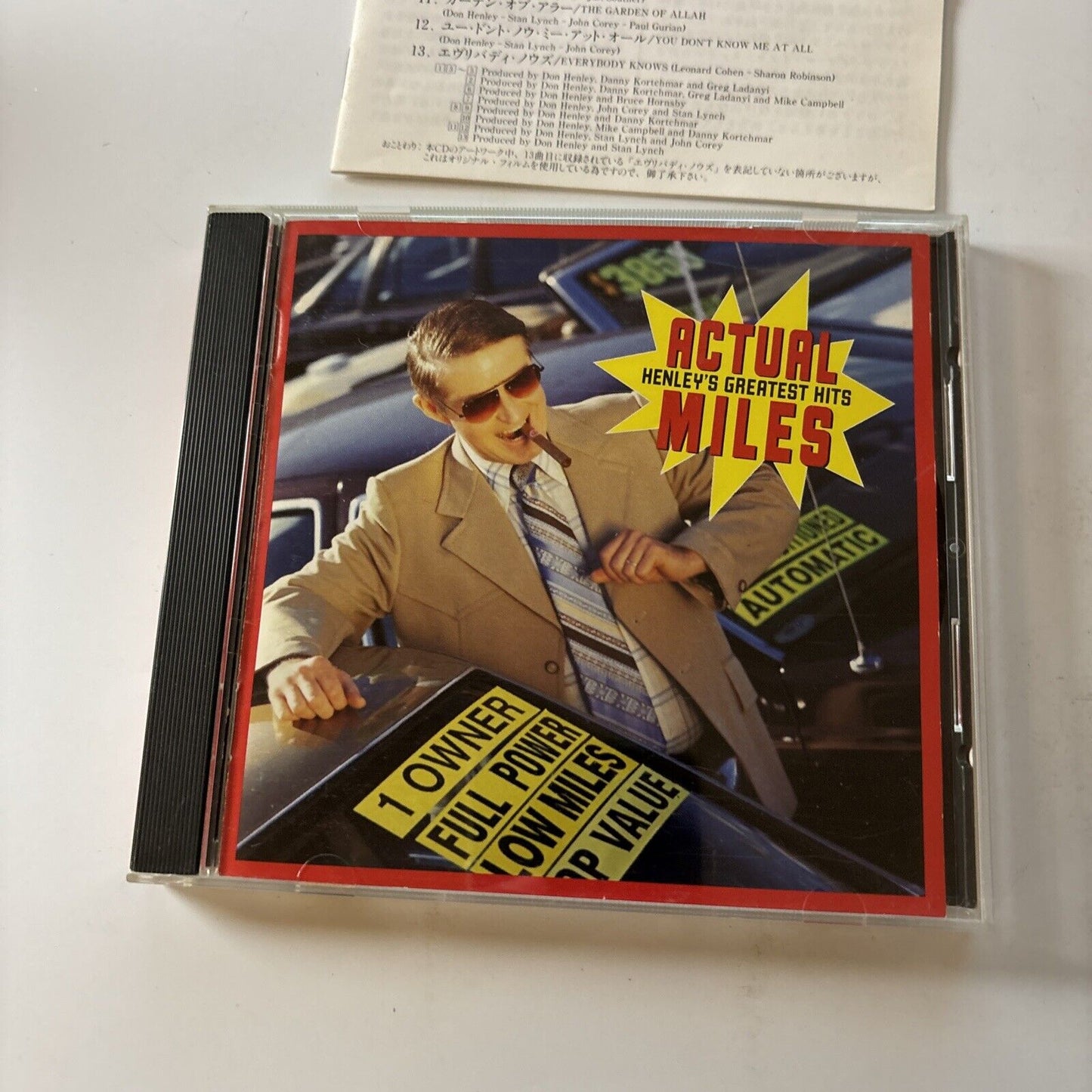 Don Henley - Actual Miles Henley's Greatest Hits (CD, 1995) Japan Mvcg-188
