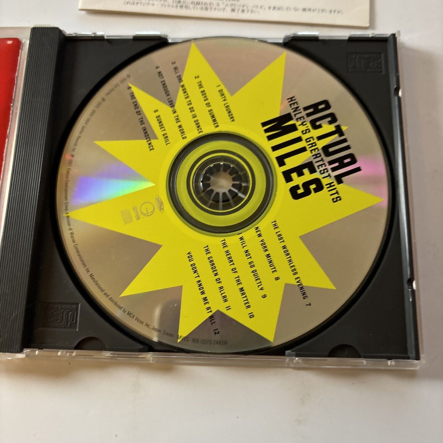 Don Henley - Actual Miles Henley's Greatest Hits (CD, 1995) Japan Mvcg-188